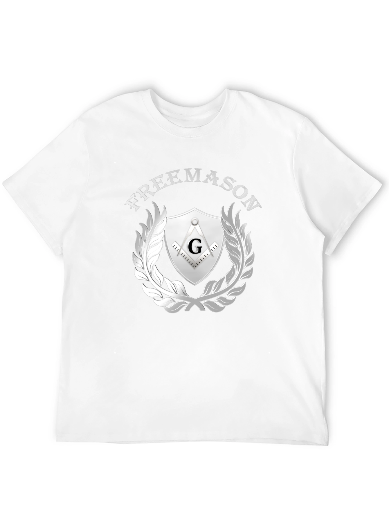 Freemason Symbol T-Shirt - Silver Emblem Design