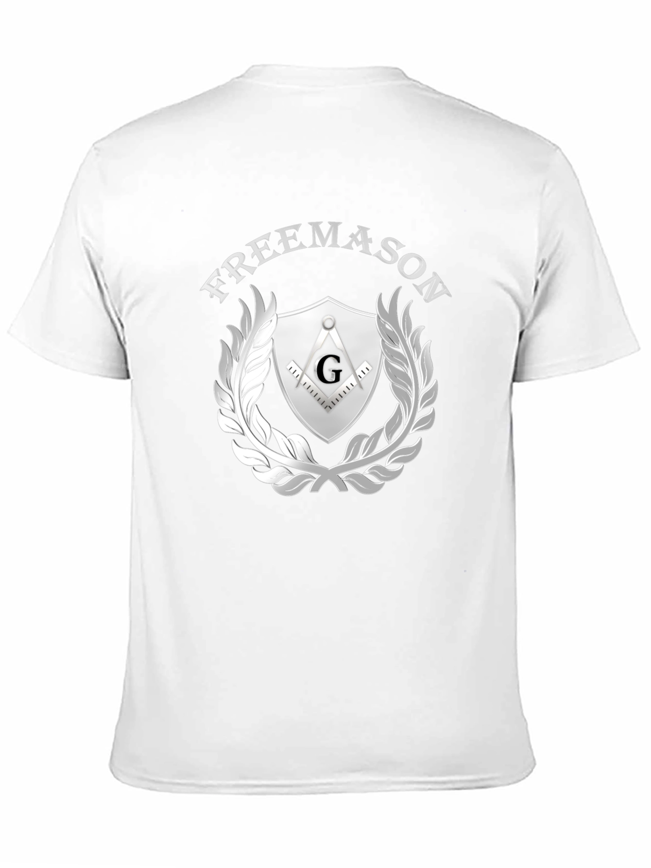 Freemason Symbol T-Shirt - Silver Emblem Design