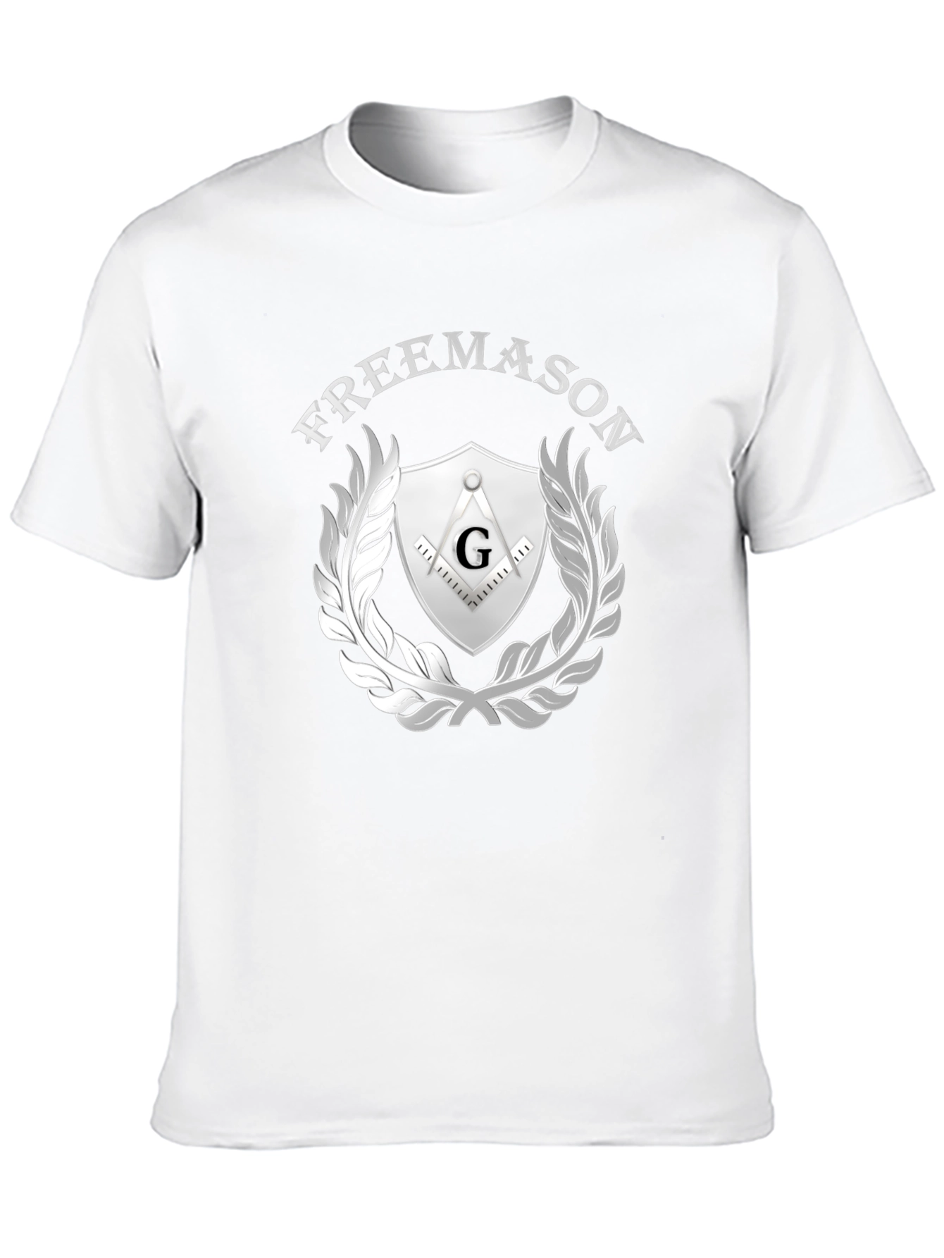 Freemason Symbol T-Shirt - Silver Emblem Design