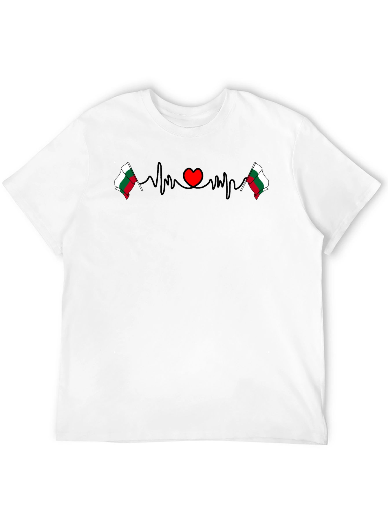Bulgaria Flag Heartbeat T-Shirt