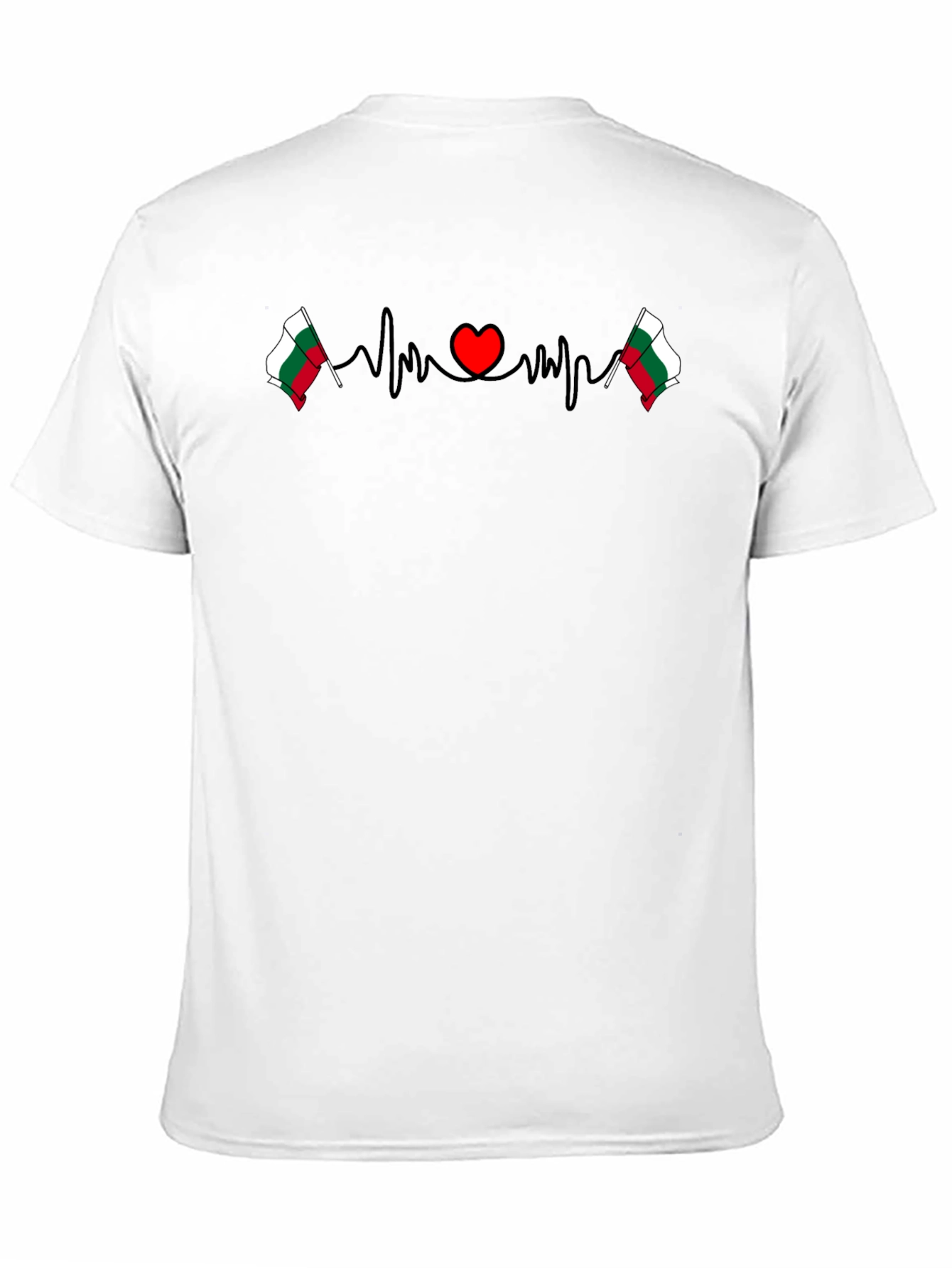 Bulgaria Flag Heartbeat T-Shirt