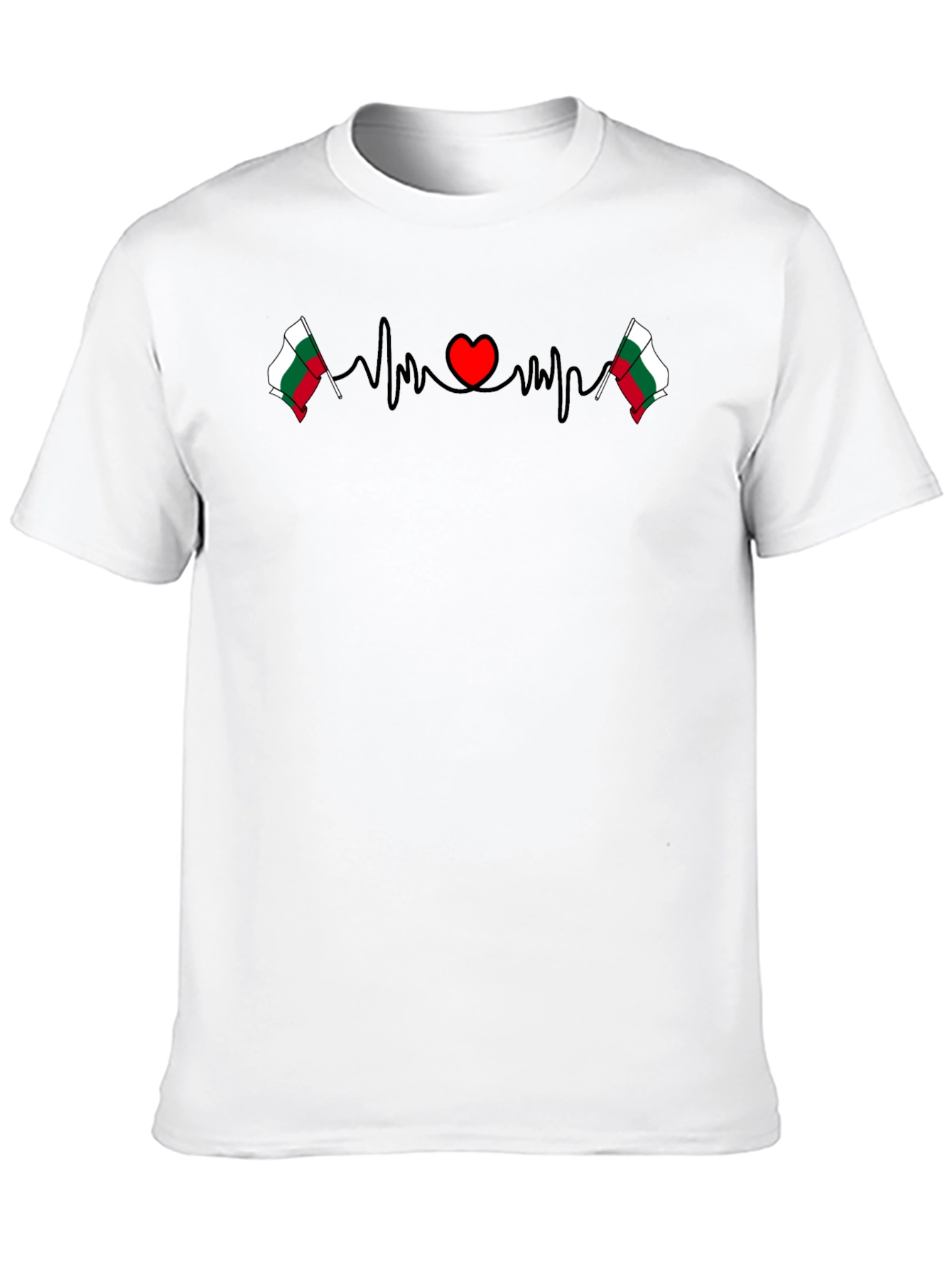 Bulgaria Flag Heartbeat T-Shirt
