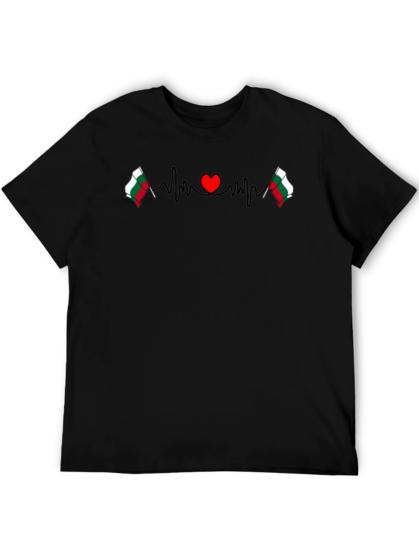 Bulgaria Flag Heartbeat T-Shirt