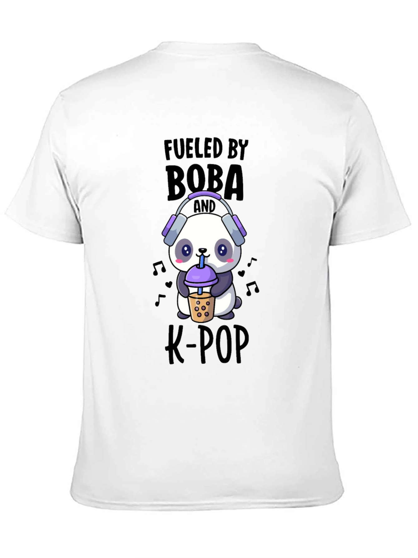 Fueled By Boba and K-Pop Panda T-Shirt