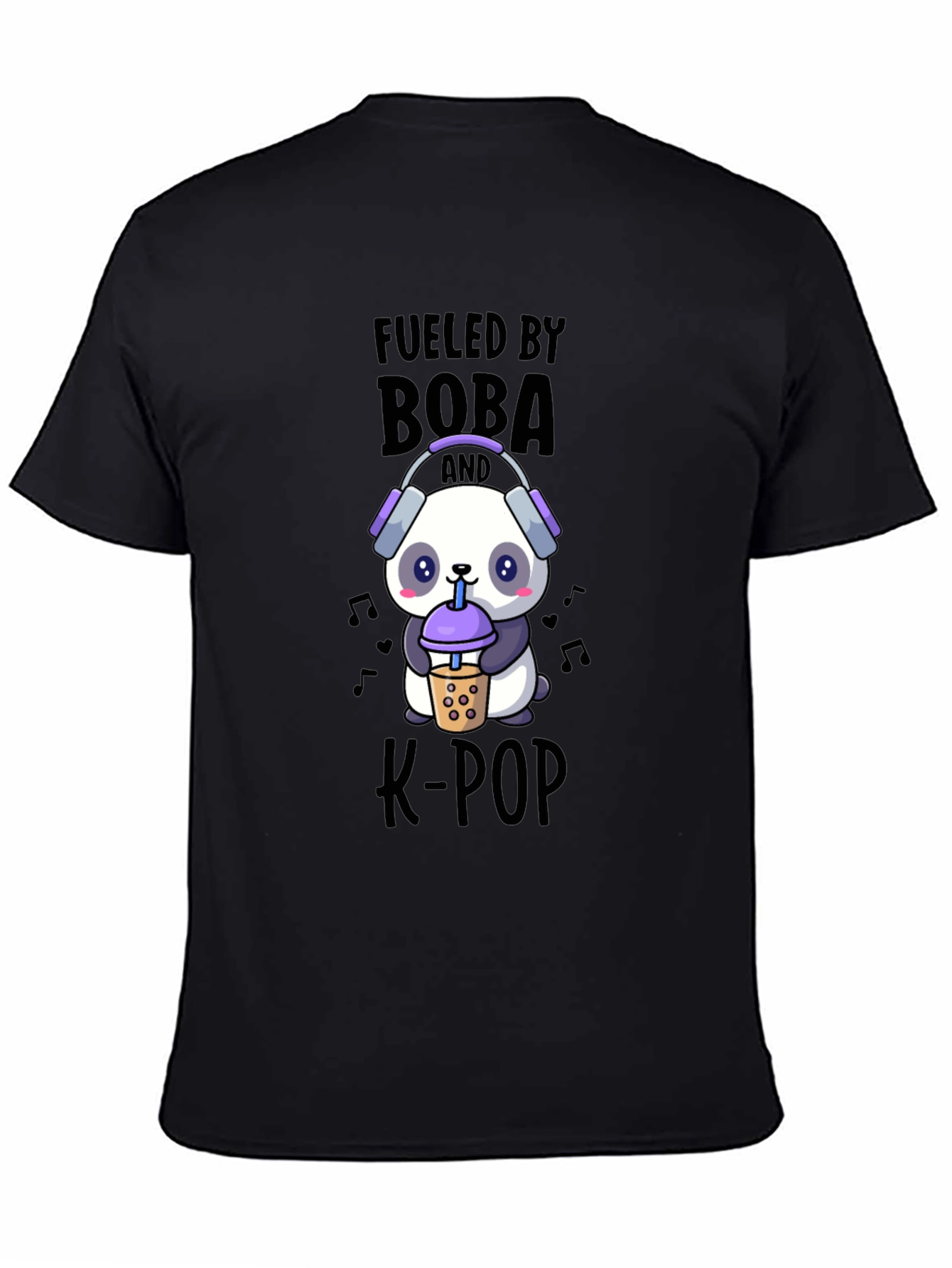 Fueled By Boba and K-Pop Panda T-Shirt