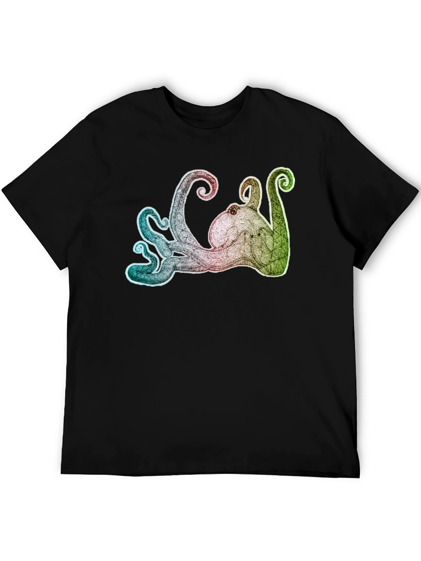 Octopus Graphic Tee - Mens Black T-Shirt