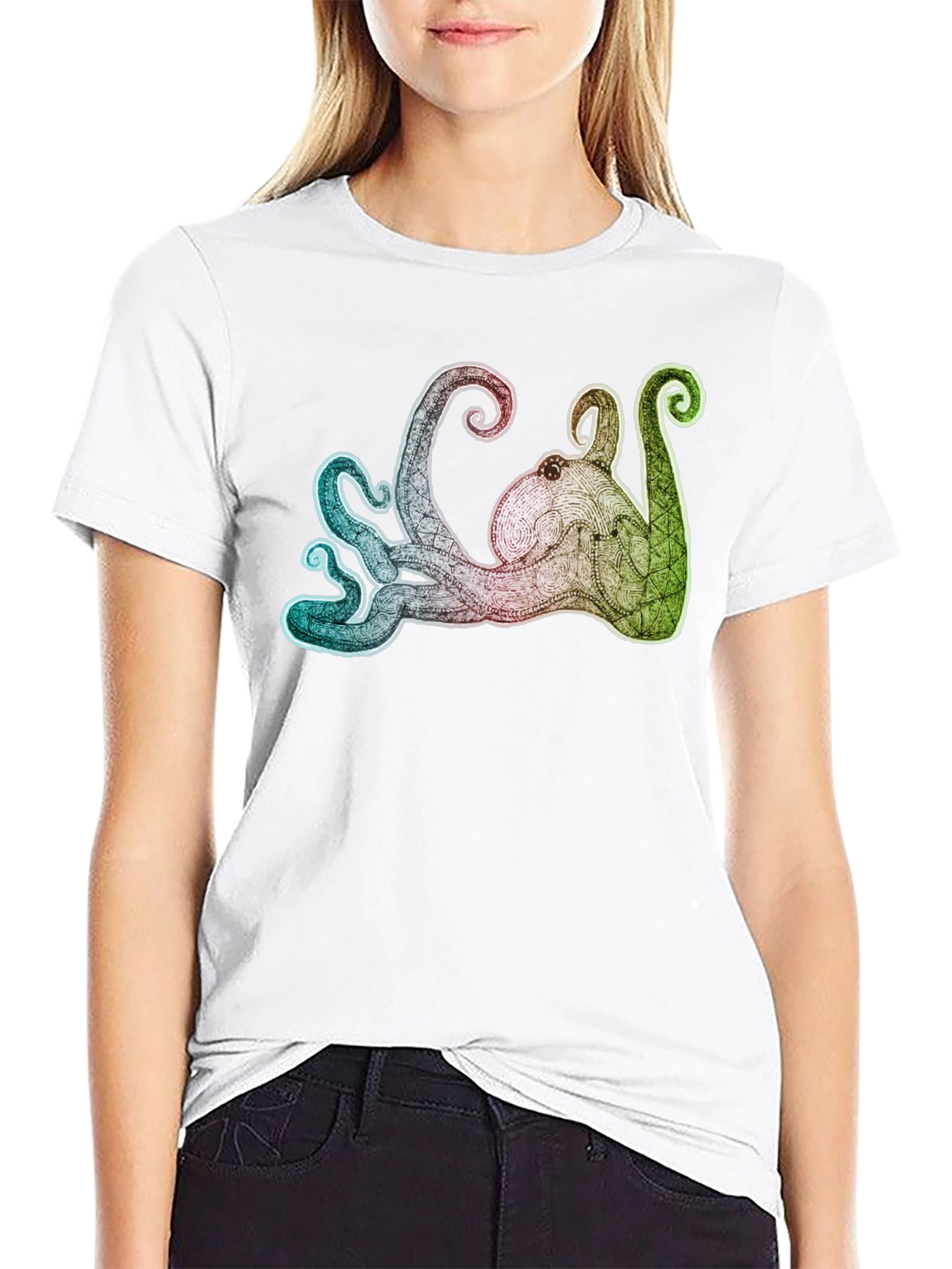 Octopus Graphic Tee - Mens Black T-Shirt