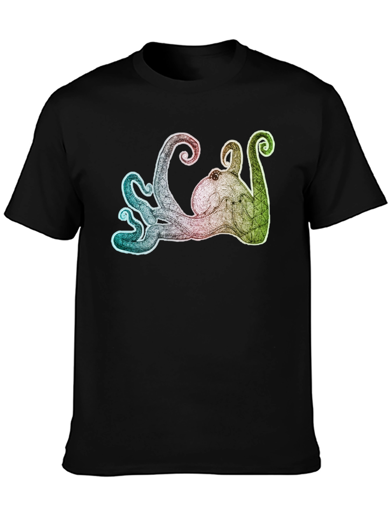 Octopus Graphic Tee - Mens Black T-Shirt