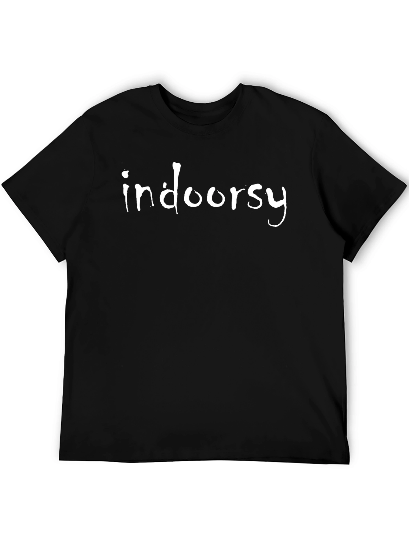 Indoorsy Graphic T-Shirt - Black Short Sleeve