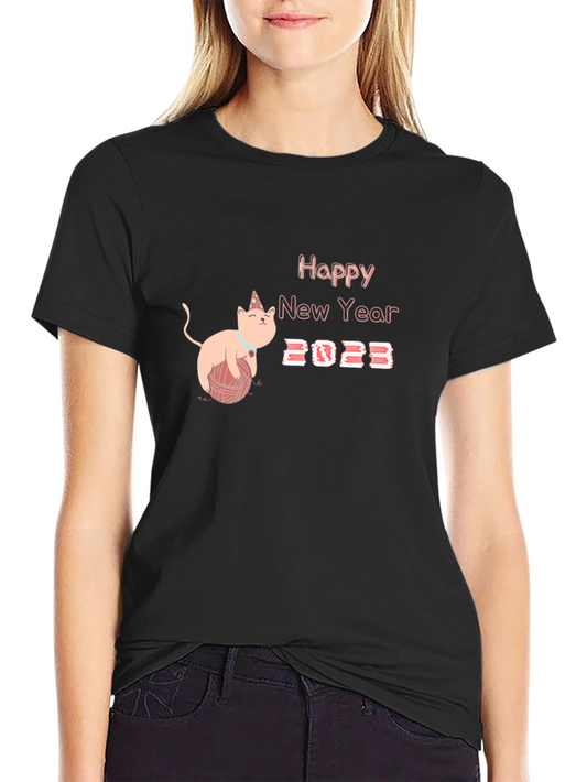 Happy New Year 2023 Cat T-Shirt