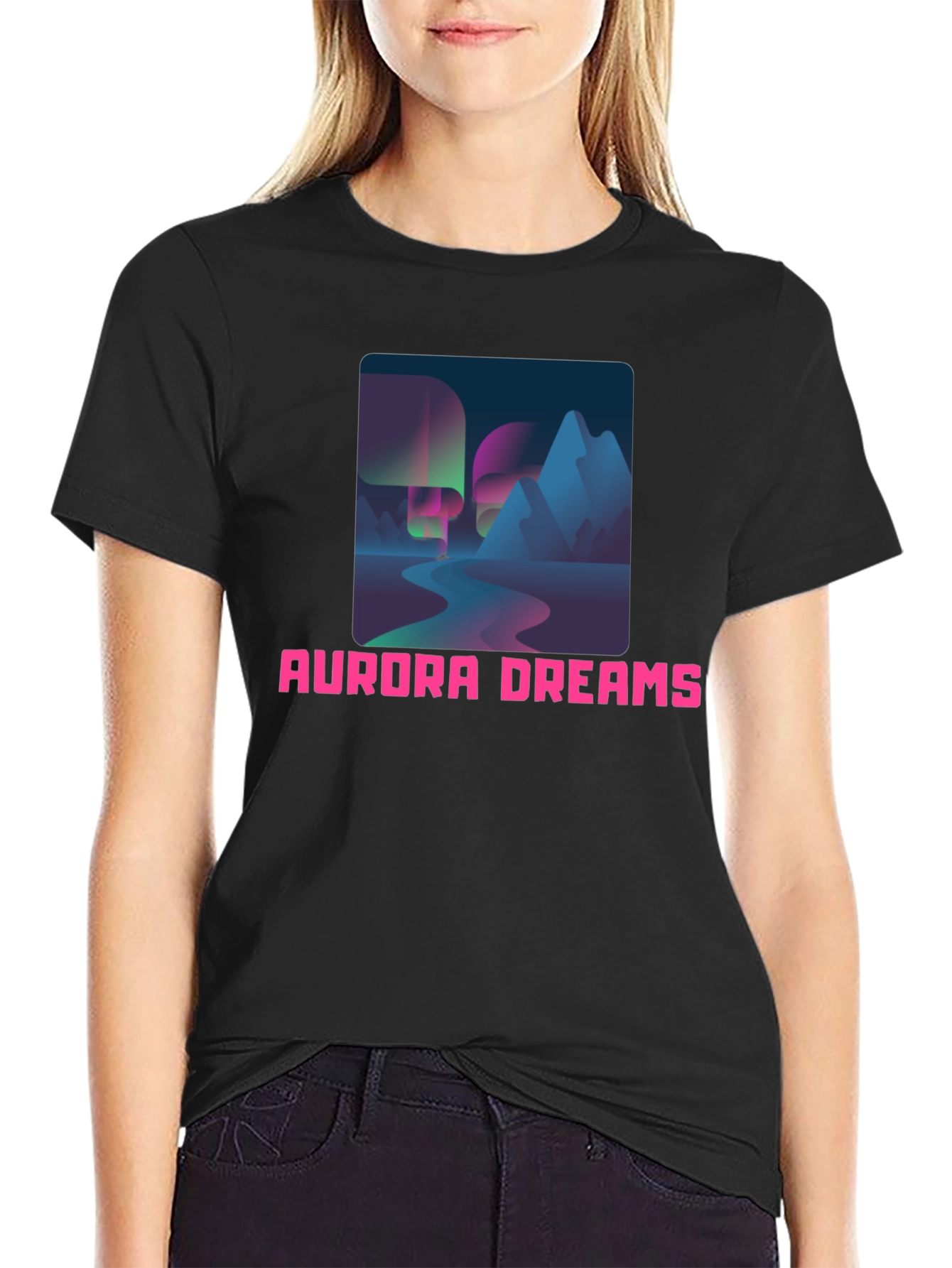 Aurora Dreams Graphic Tee - Stylish Comfort