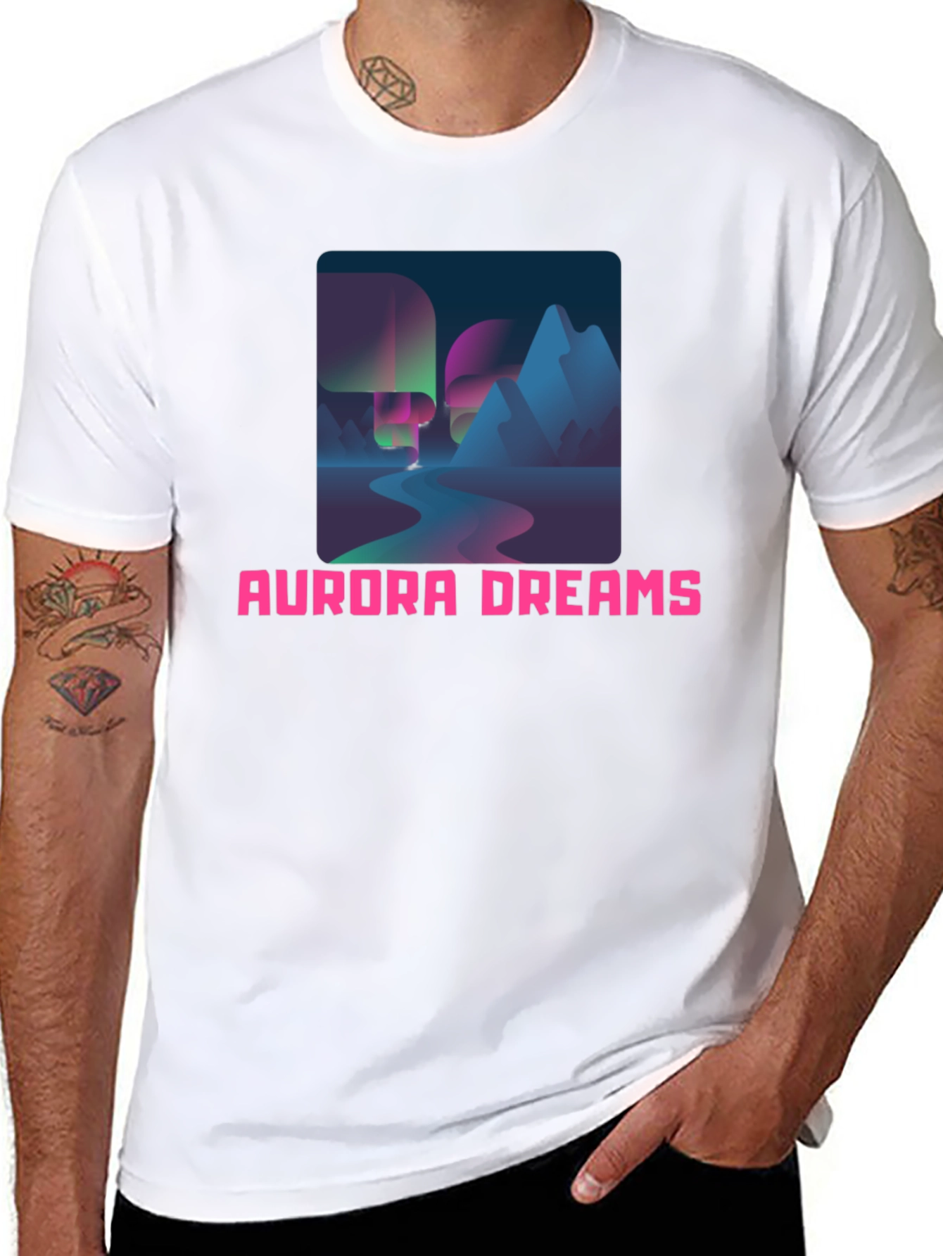 Aurora Dreams Graphic Tee - Stylish Comfort