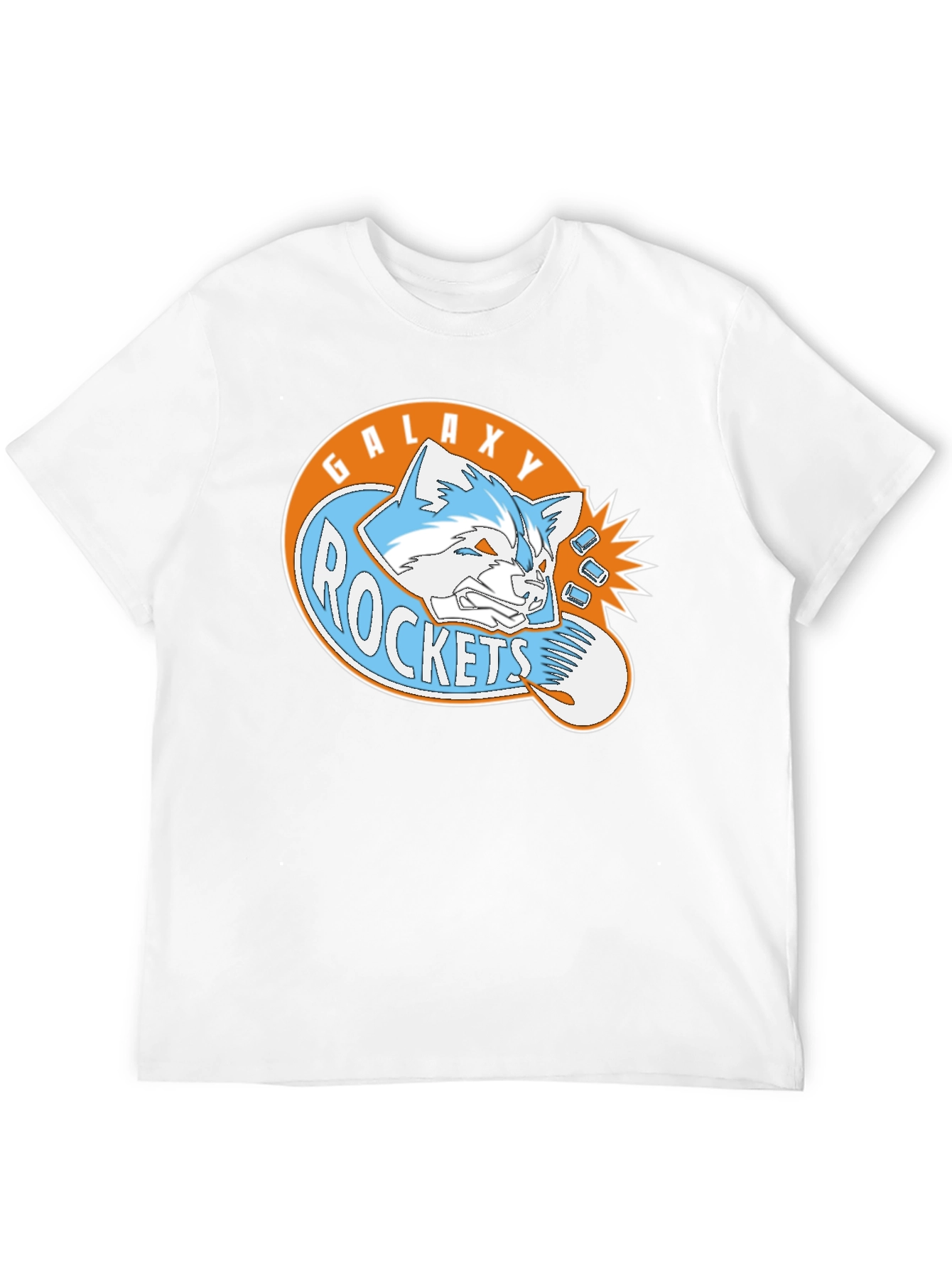 Galaxy Rockets Graphic Tee - Black Cotton Blend