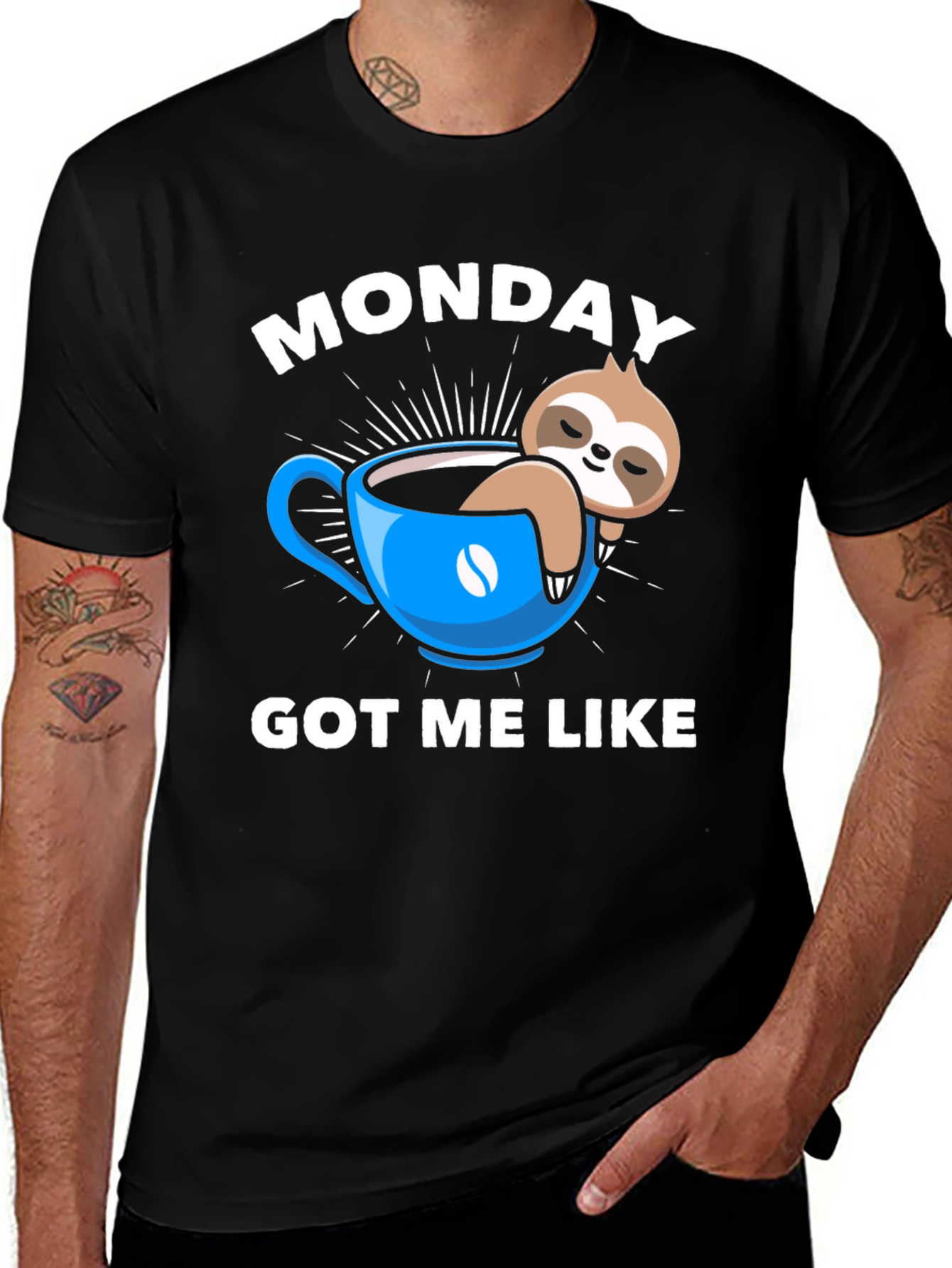 Monday Sloth Coffee T-Shirt