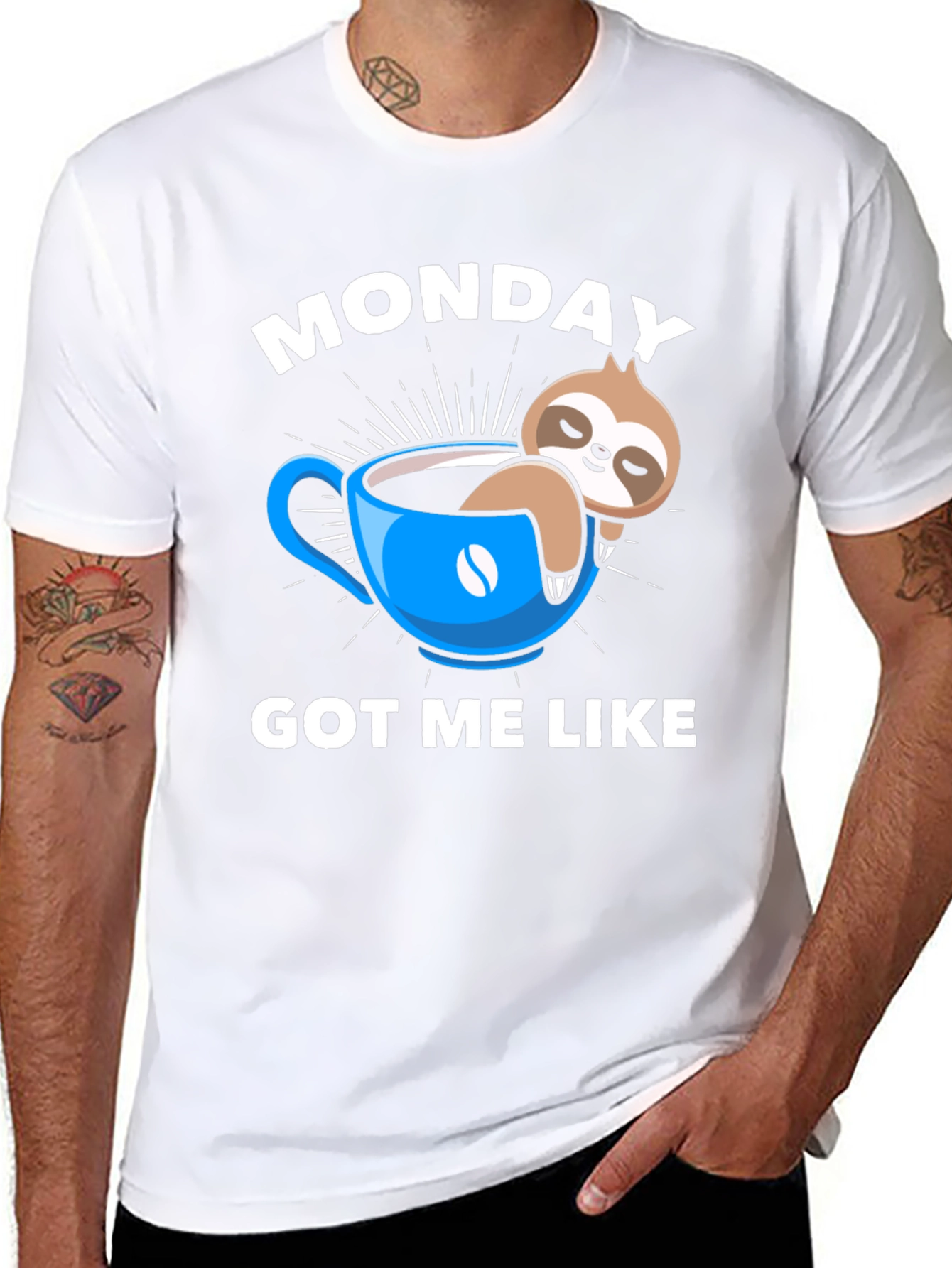 Monday Sloth Coffee T-Shirt