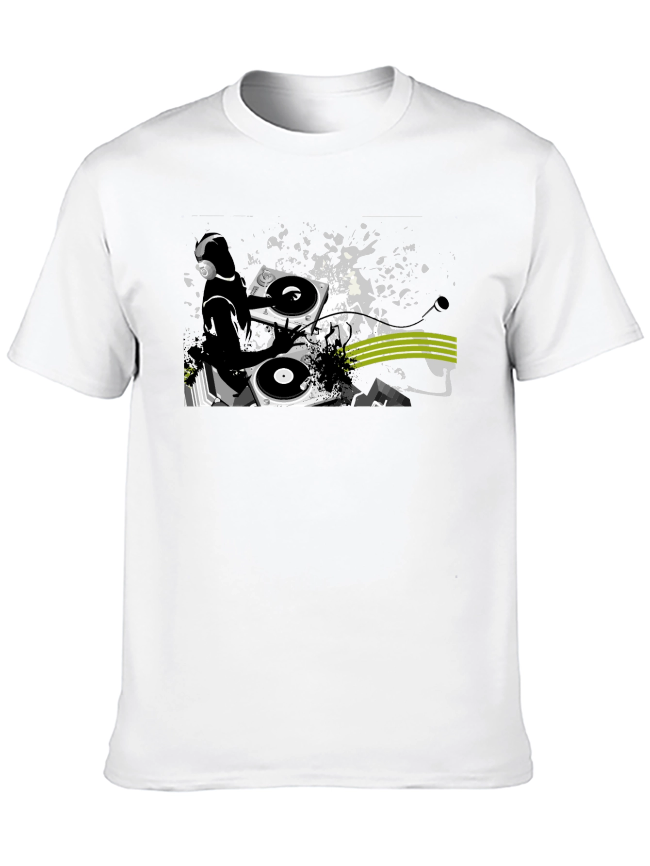 DJ Turntable Graphic Black T-Shirt