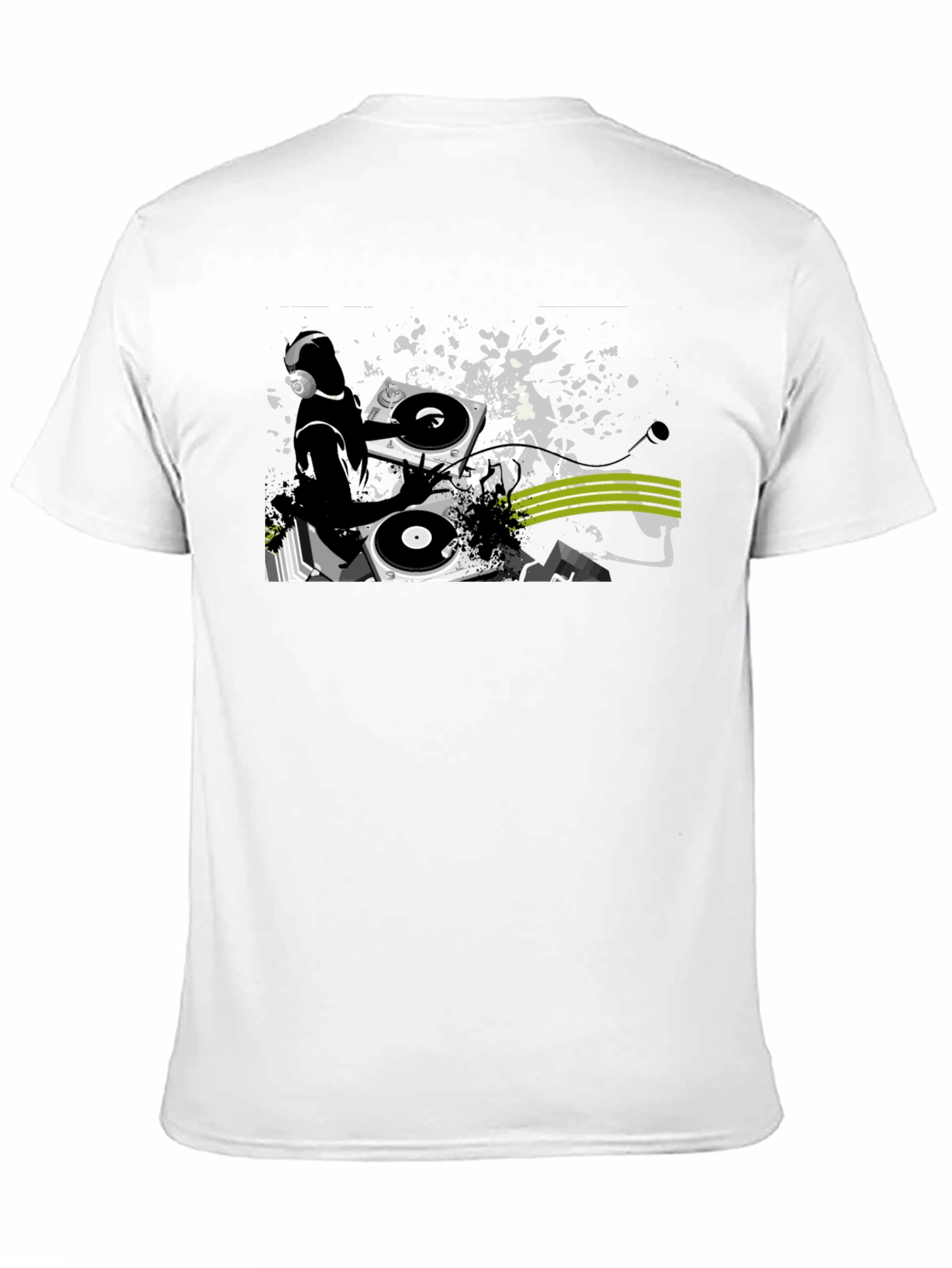 DJ Turntable Graphic Black T-Shirt
