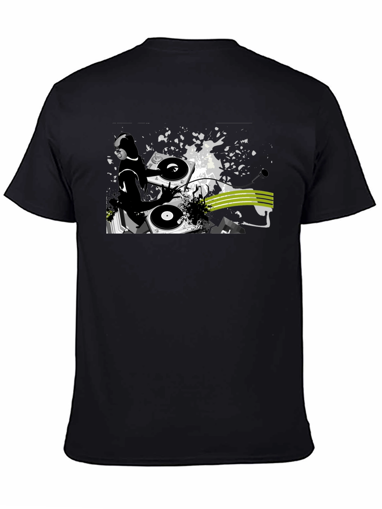 DJ Turntable Graphic Black T-Shirt