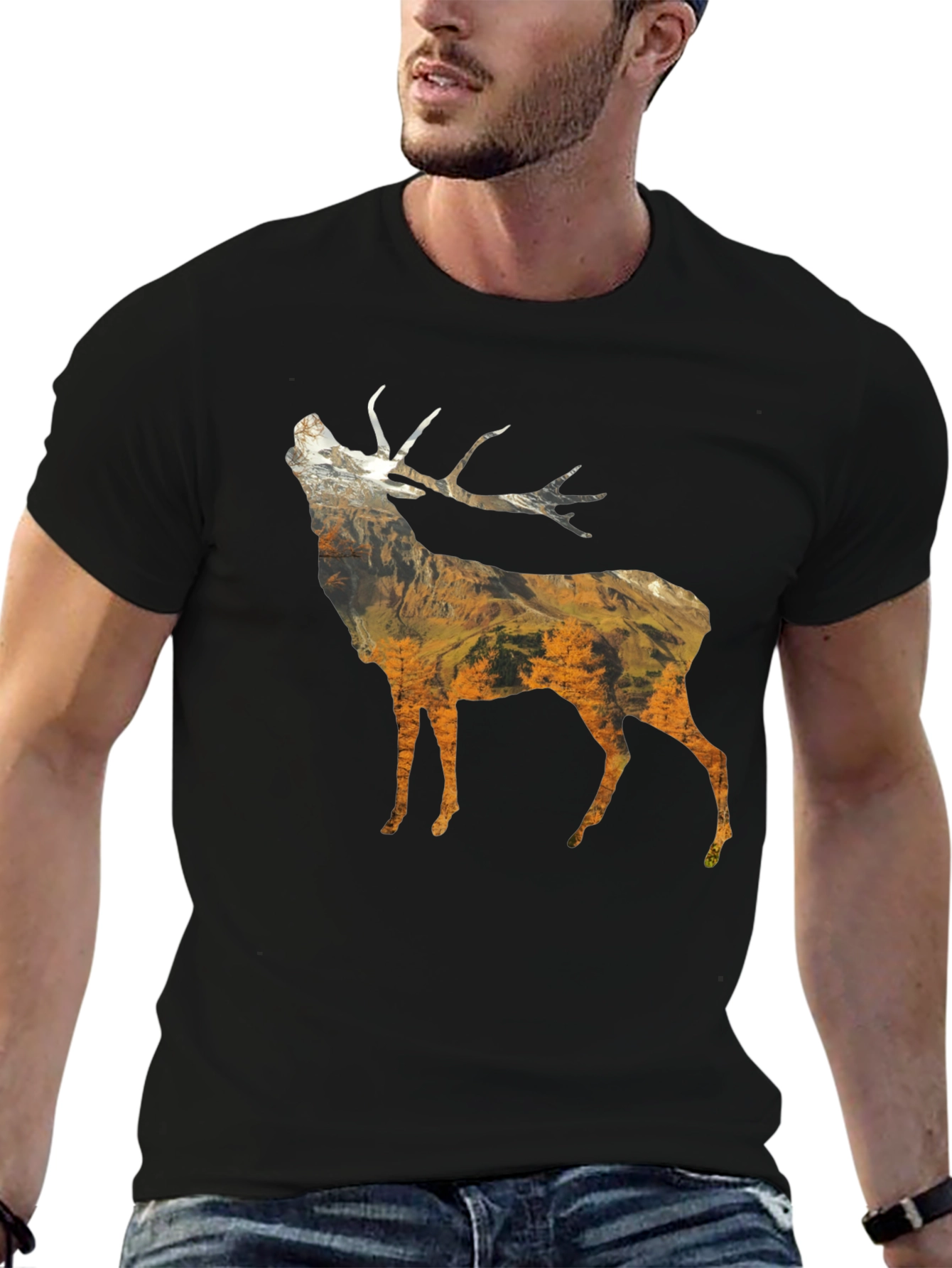Nature Deer Graphic T-Shirt