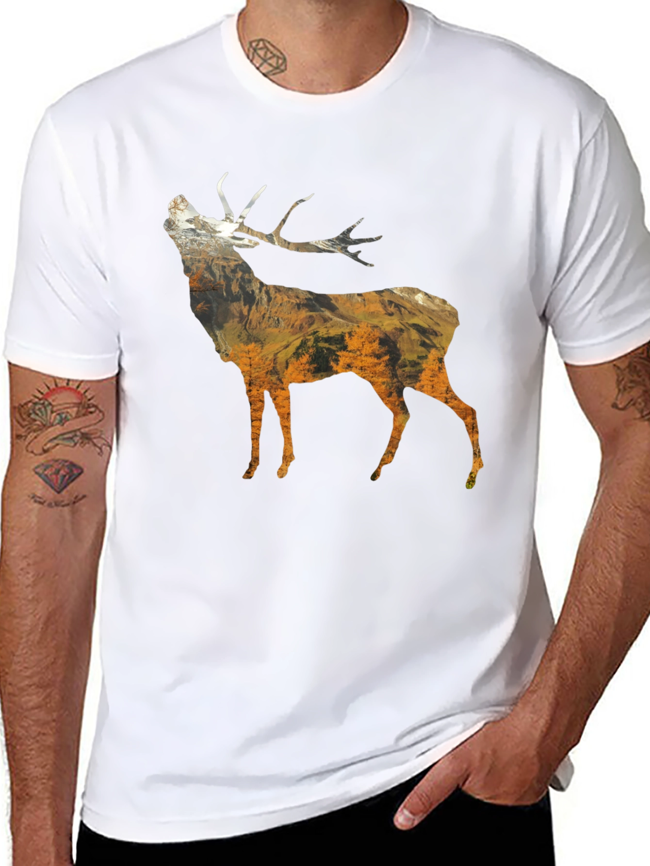 Nature Deer Graphic T-Shirt