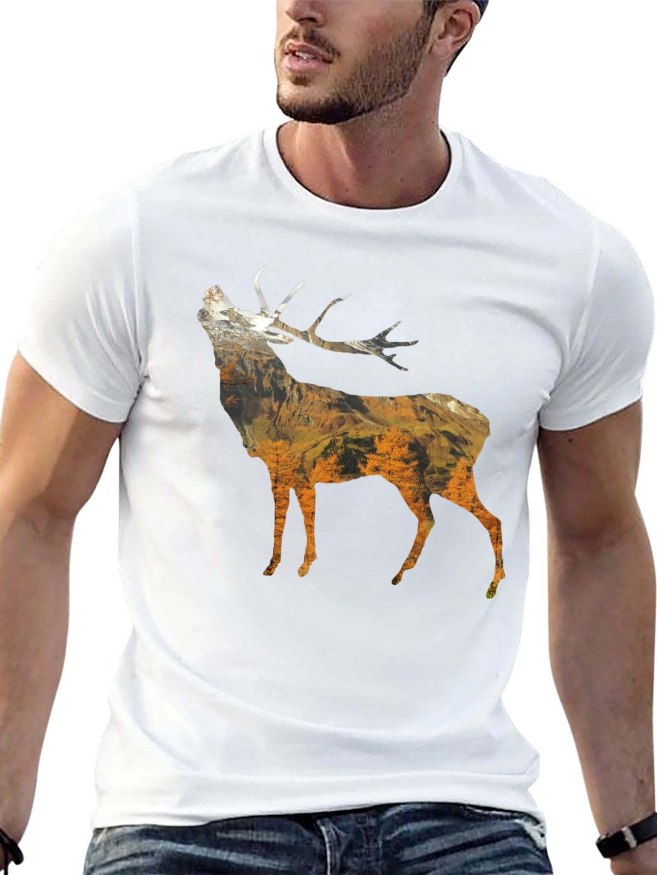 Nature Deer Graphic T-Shirt