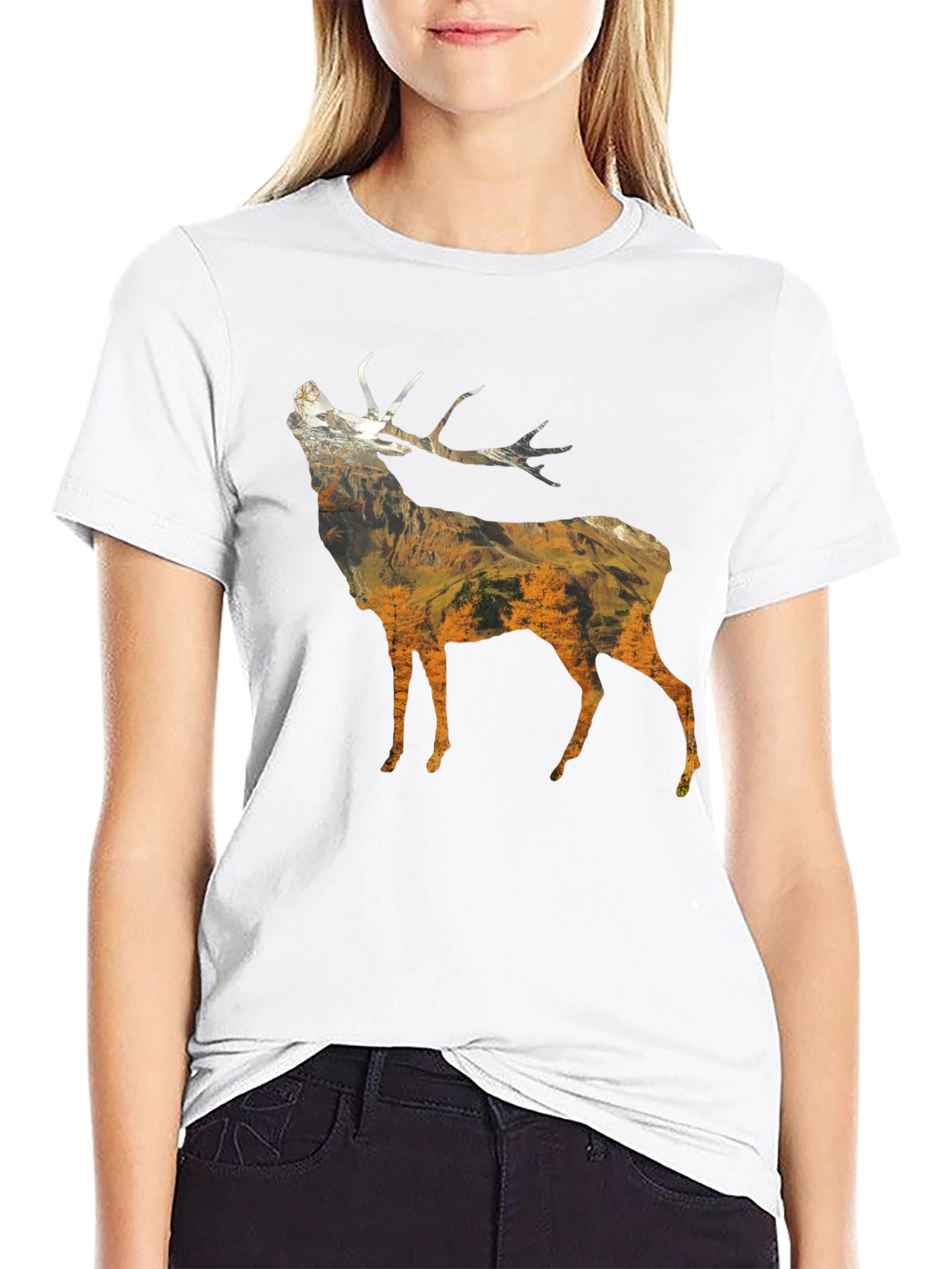 Nature Deer Graphic T-Shirt