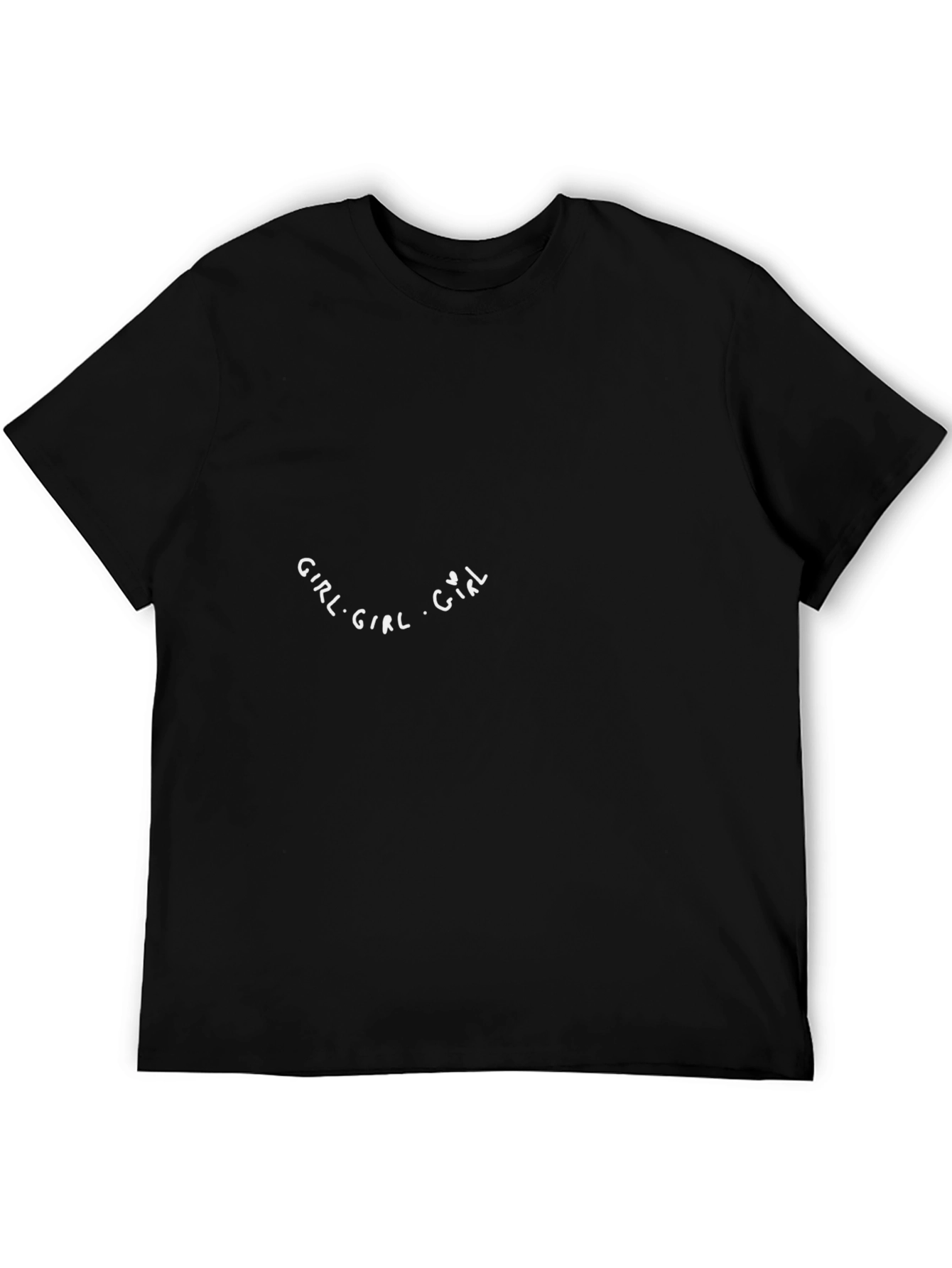 Girl Text Graphic Black T-Shirt Casual Wear