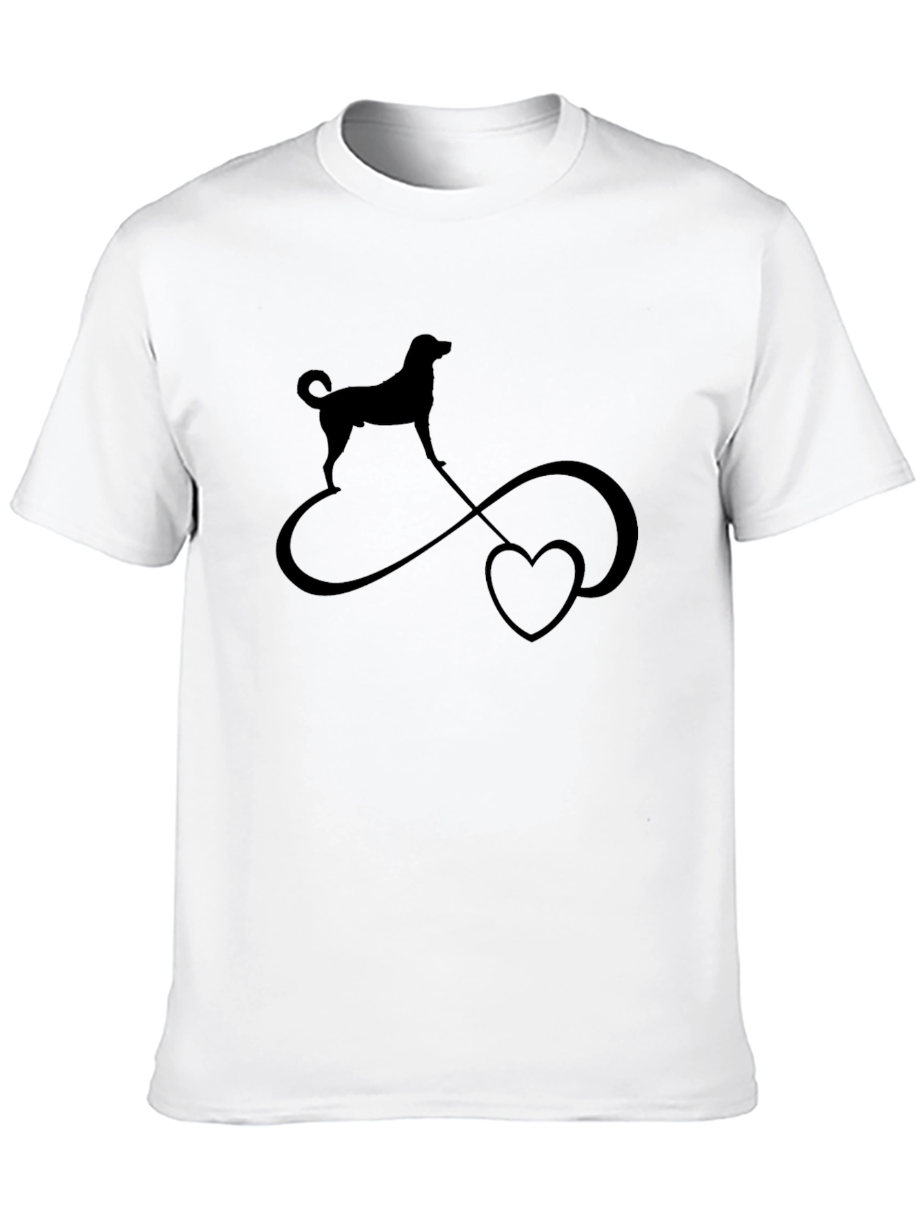 Dog Infinity Heart T-Shirt - Black