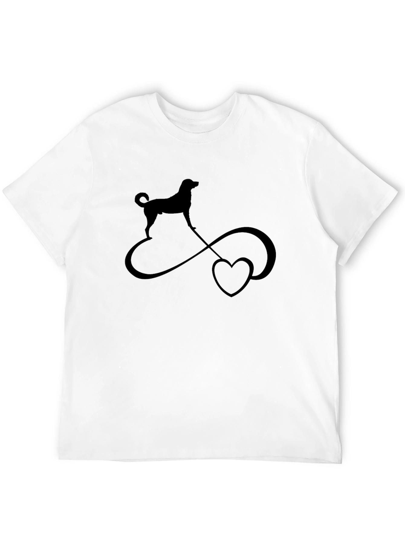 Dog Infinity Heart T-Shirt - Black