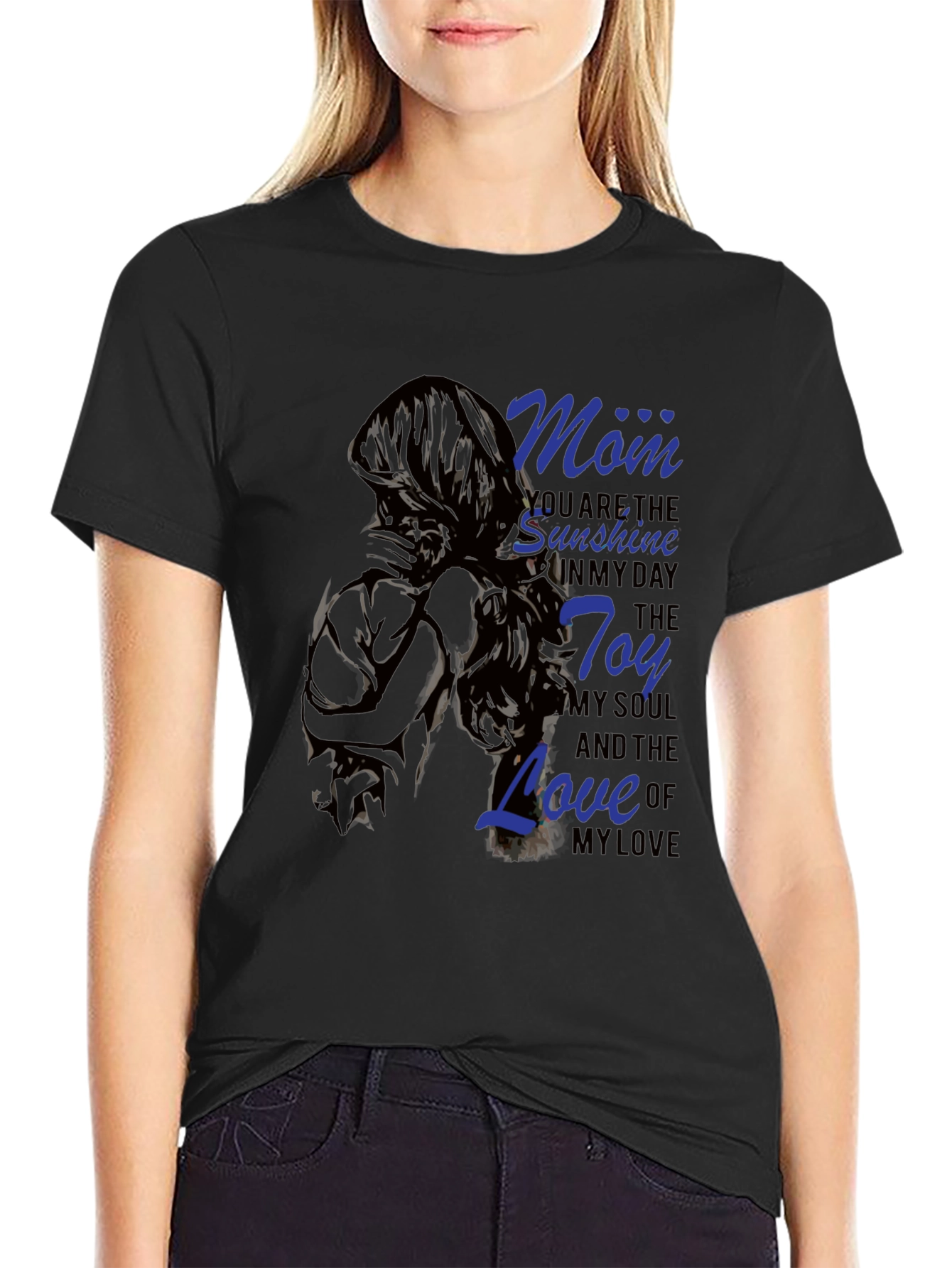 Mom Sunshine T-Shirt - Comfort Fit Black Tee