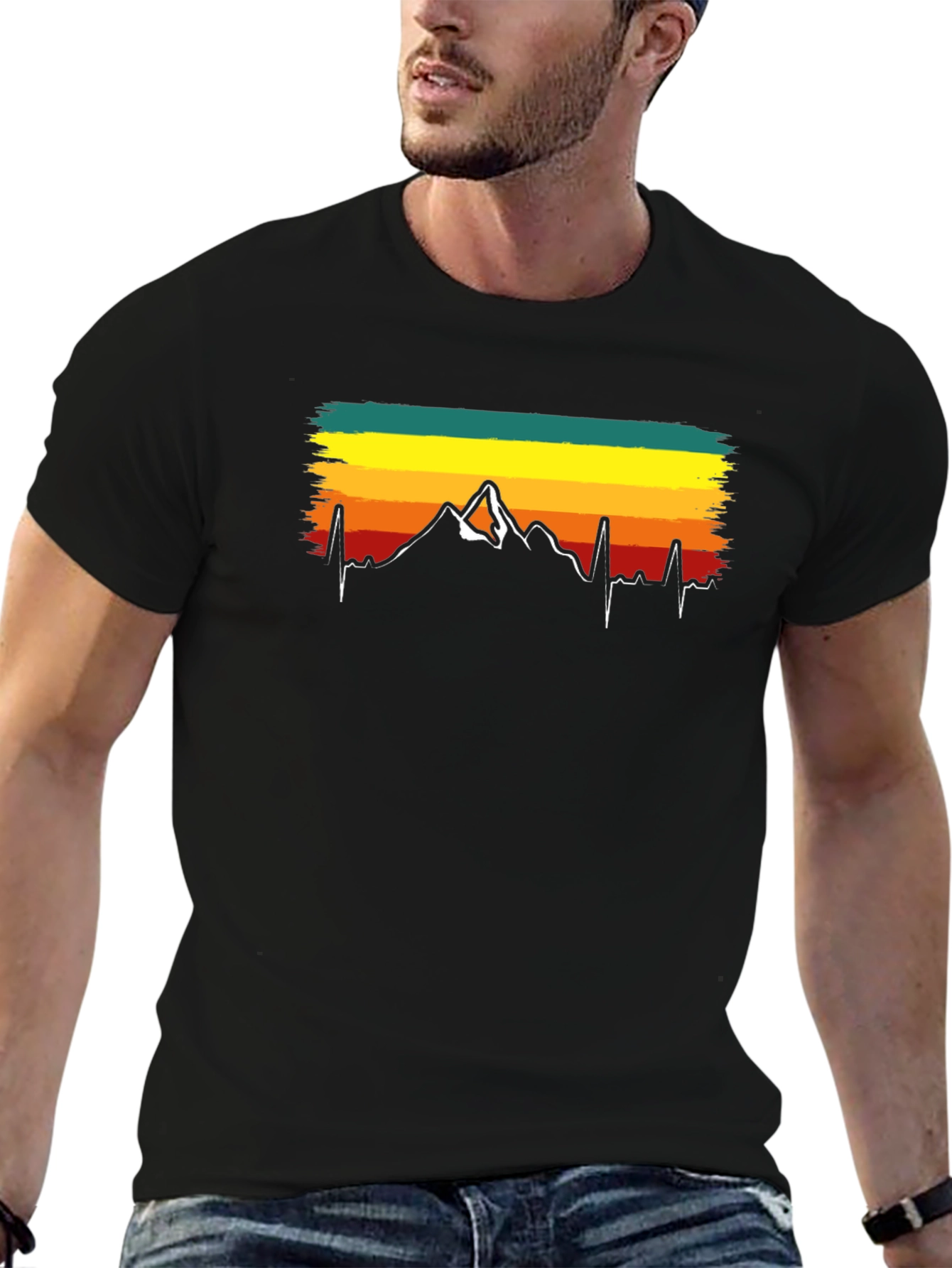Mountain Heartbeat T-Shirt - Nature Lover Tee