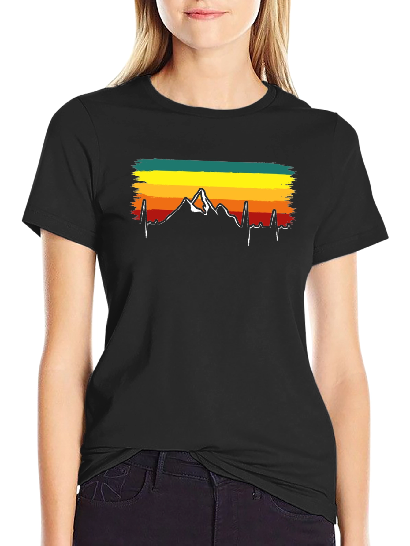 Mountain Heartbeat T-Shirt - Nature Lover Tee