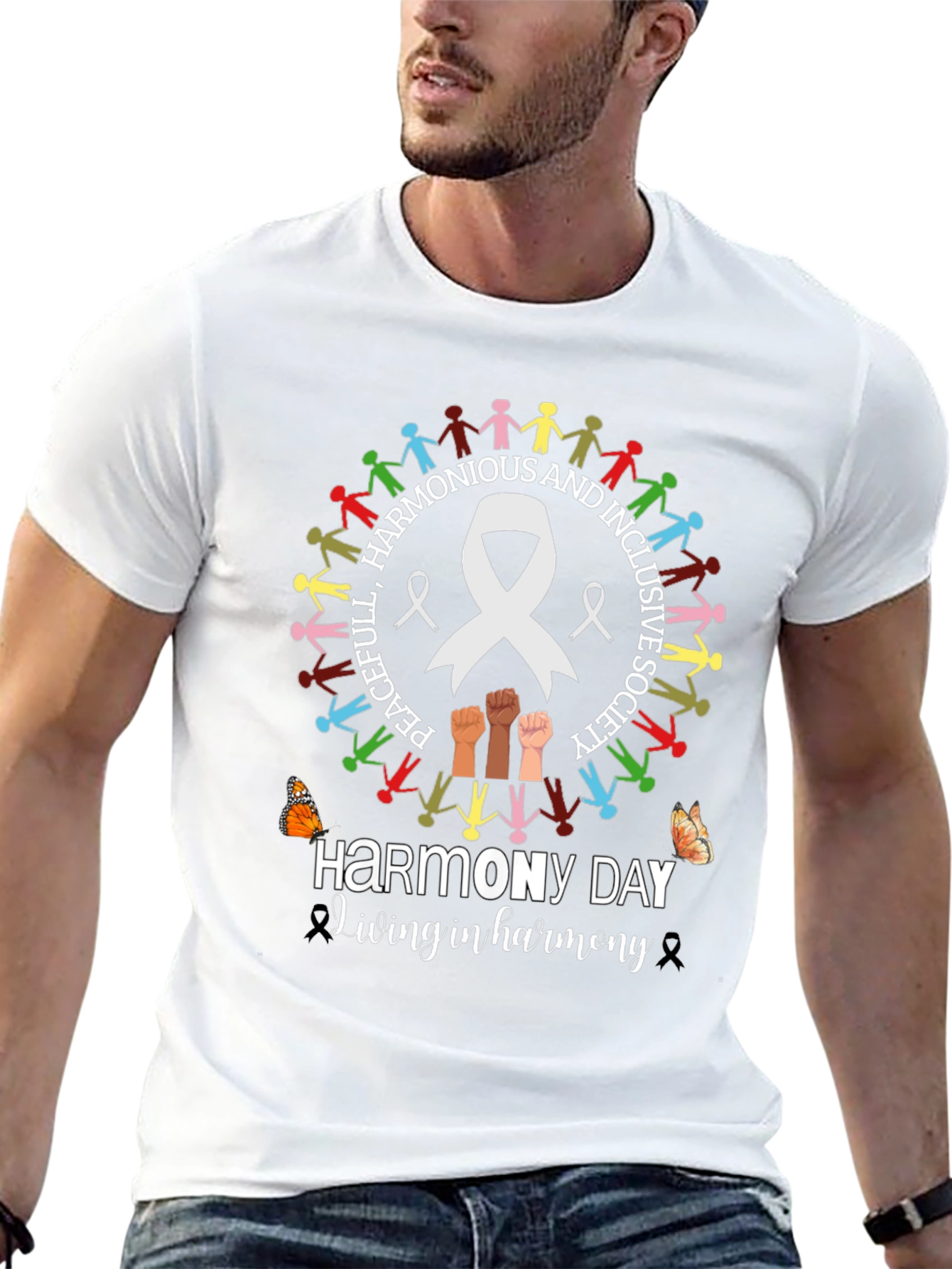 Harmony Day T-Shirt - Peace Unity and Inclusion