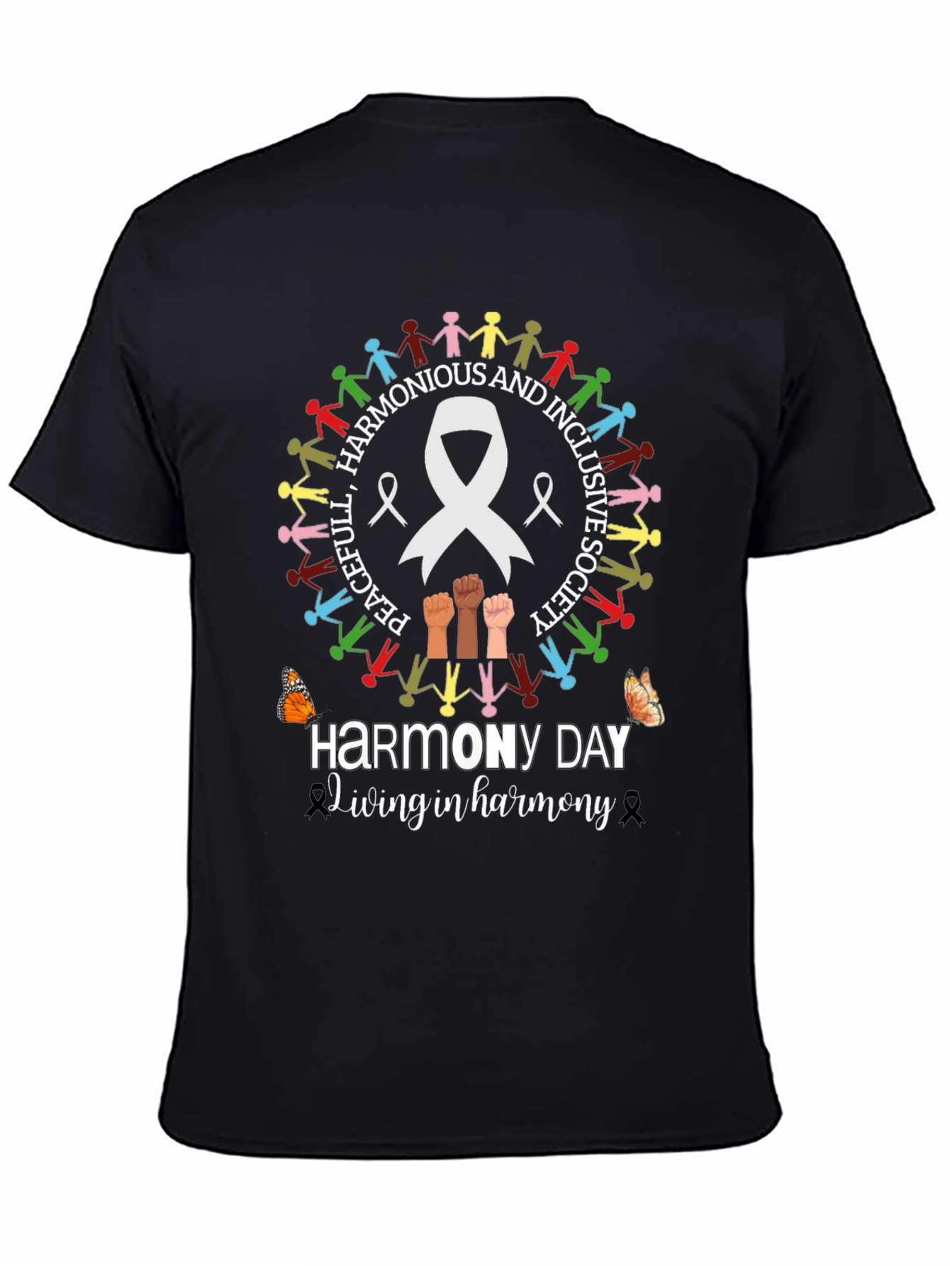Harmony Day T-Shirt - Peace Unity and Inclusion