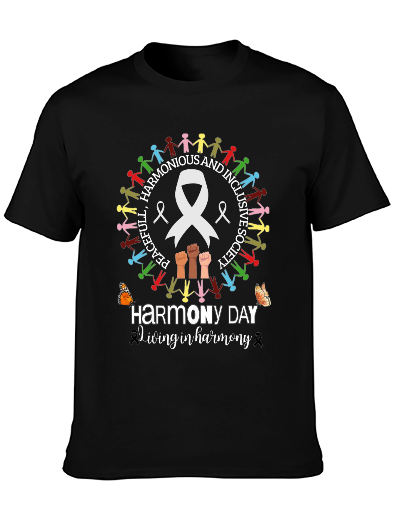 Harmony Day T-Shirt - Peace Unity and Inclusion