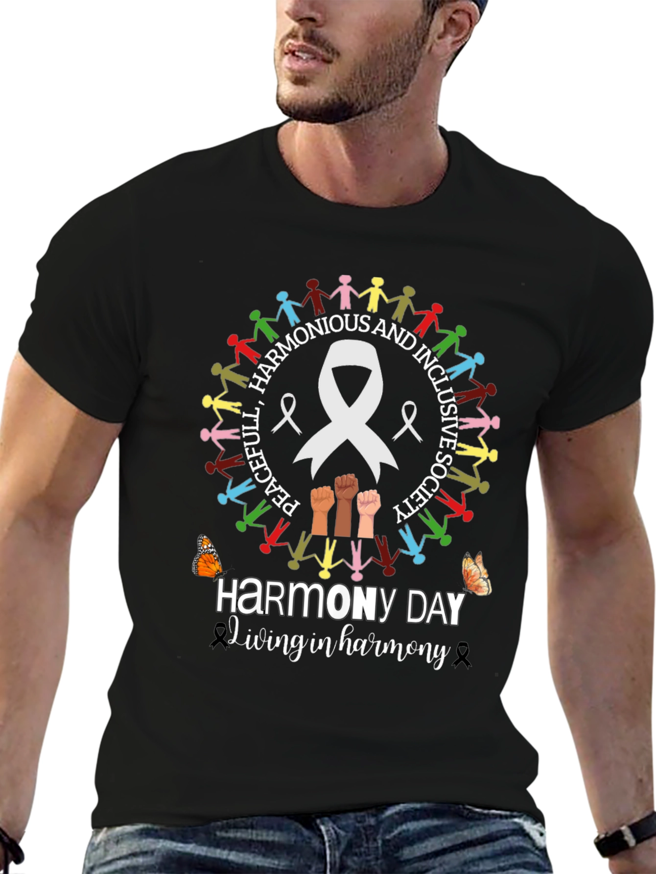 Harmony Day T-Shirt - Peace Unity and Inclusion