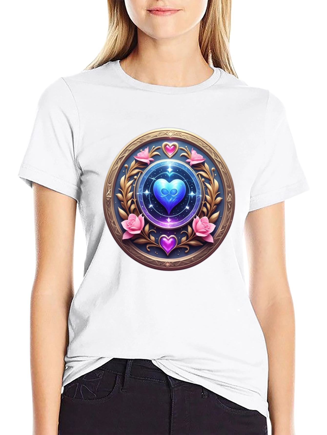 Mystic Heart Medallion T-Shirt - Unique Design