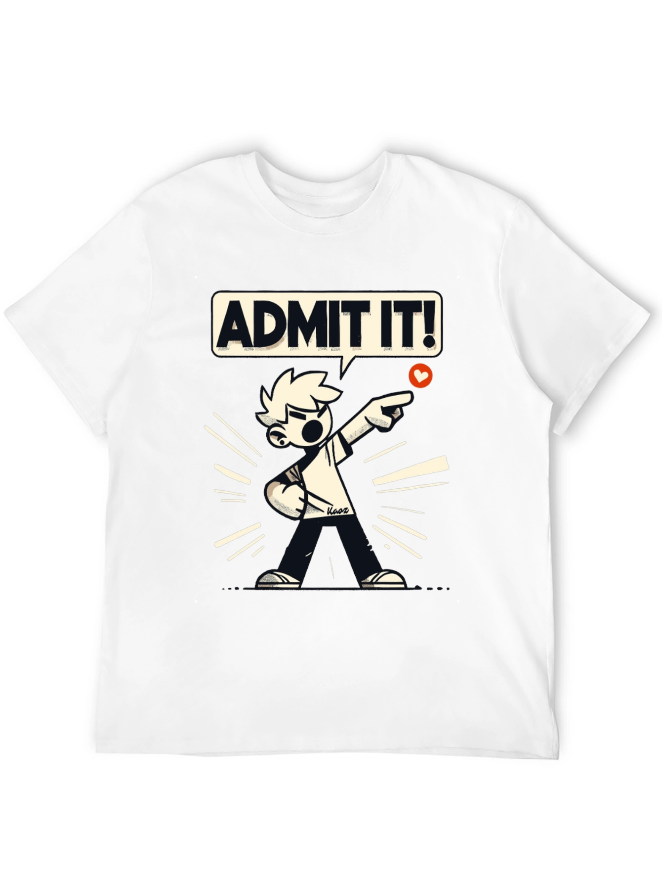 Admit It! Graphic Tee - Black Cotton T-Shirt