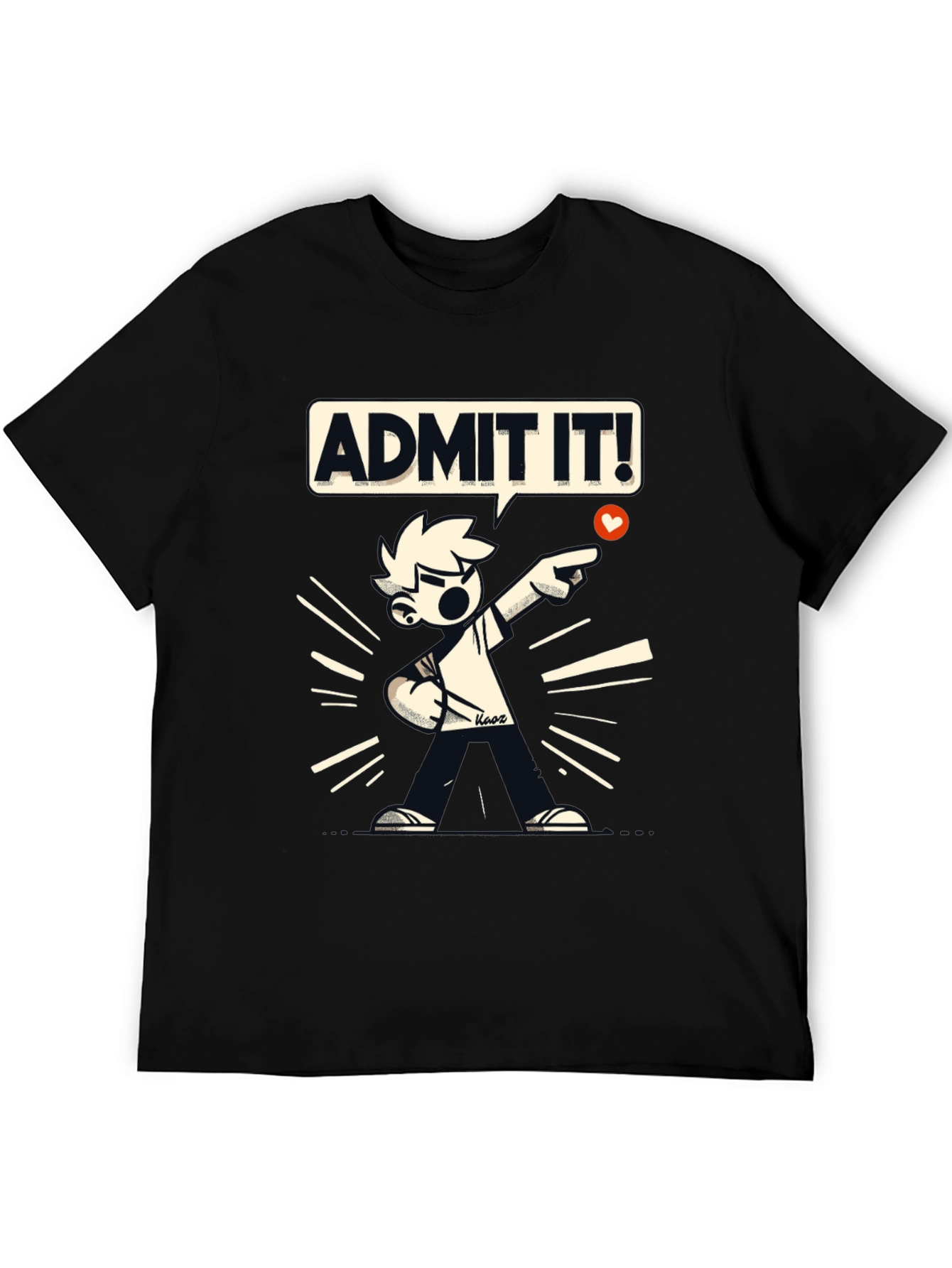 Admit It! Graphic Tee - Black Cotton T-Shirt