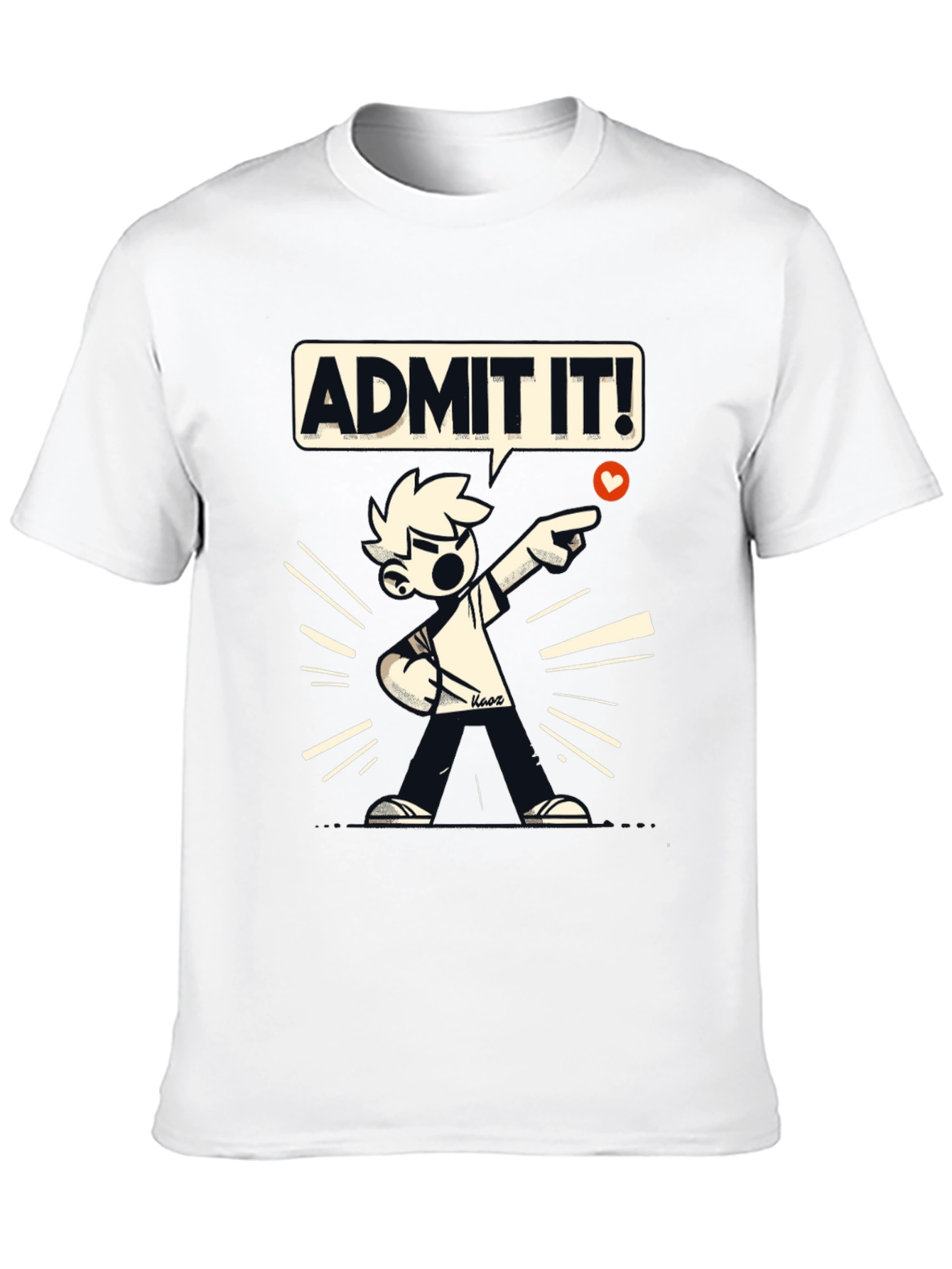 Admit It! Graphic Tee - Black Cotton T-Shirt