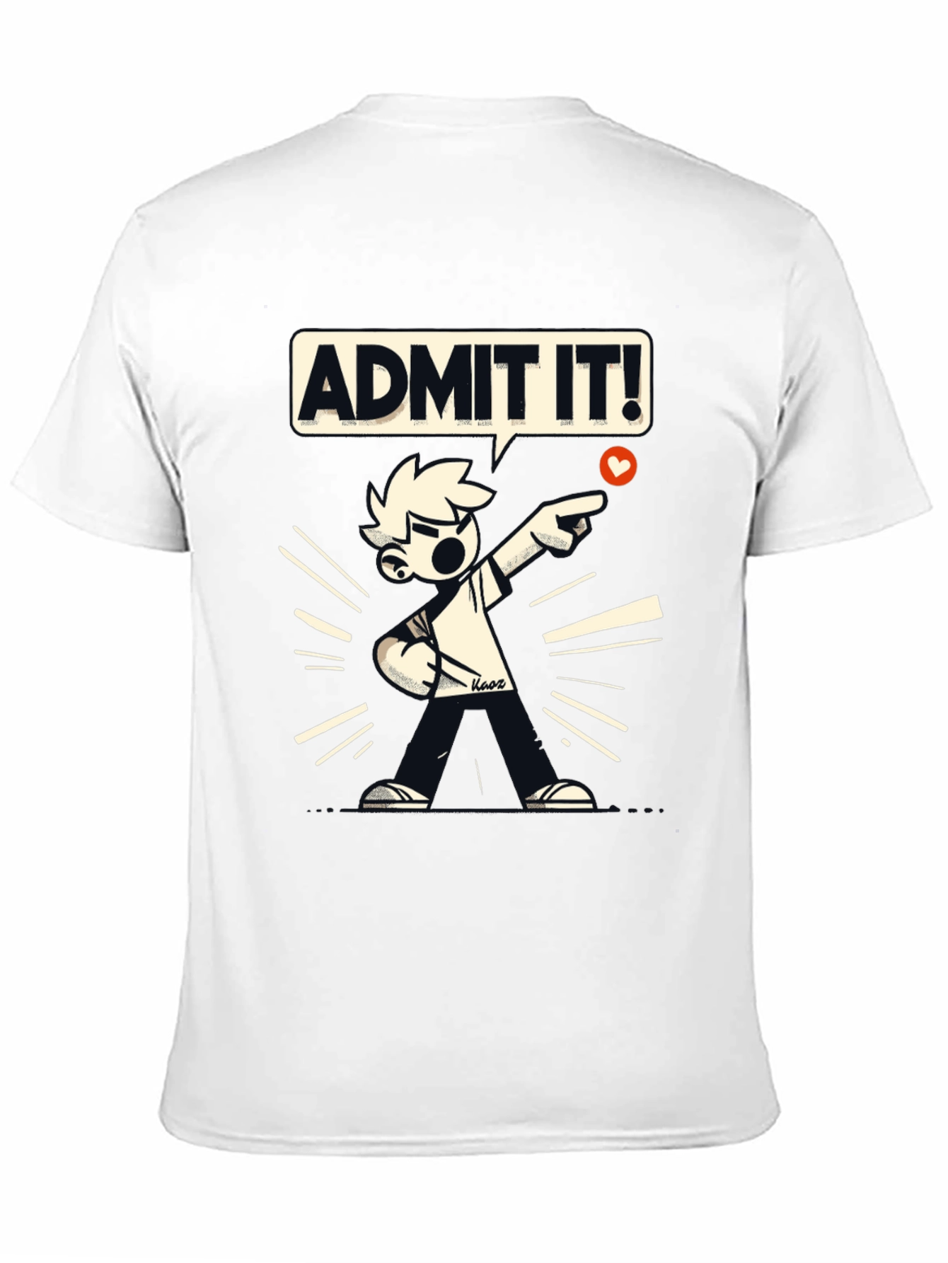 Admit It! Graphic Tee - Black Cotton T-Shirt