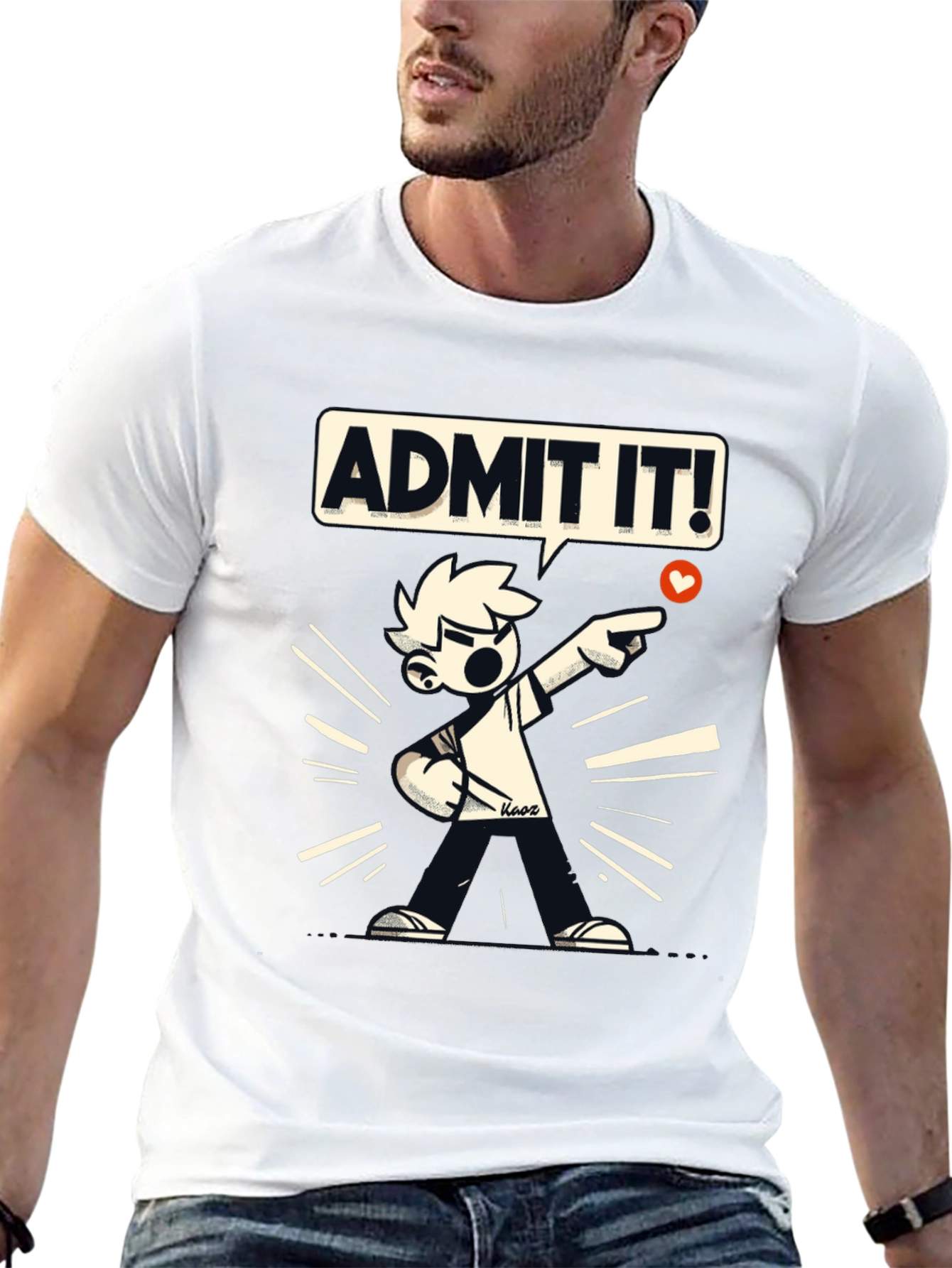 Admit It! Graphic Tee - Black Cotton T-Shirt