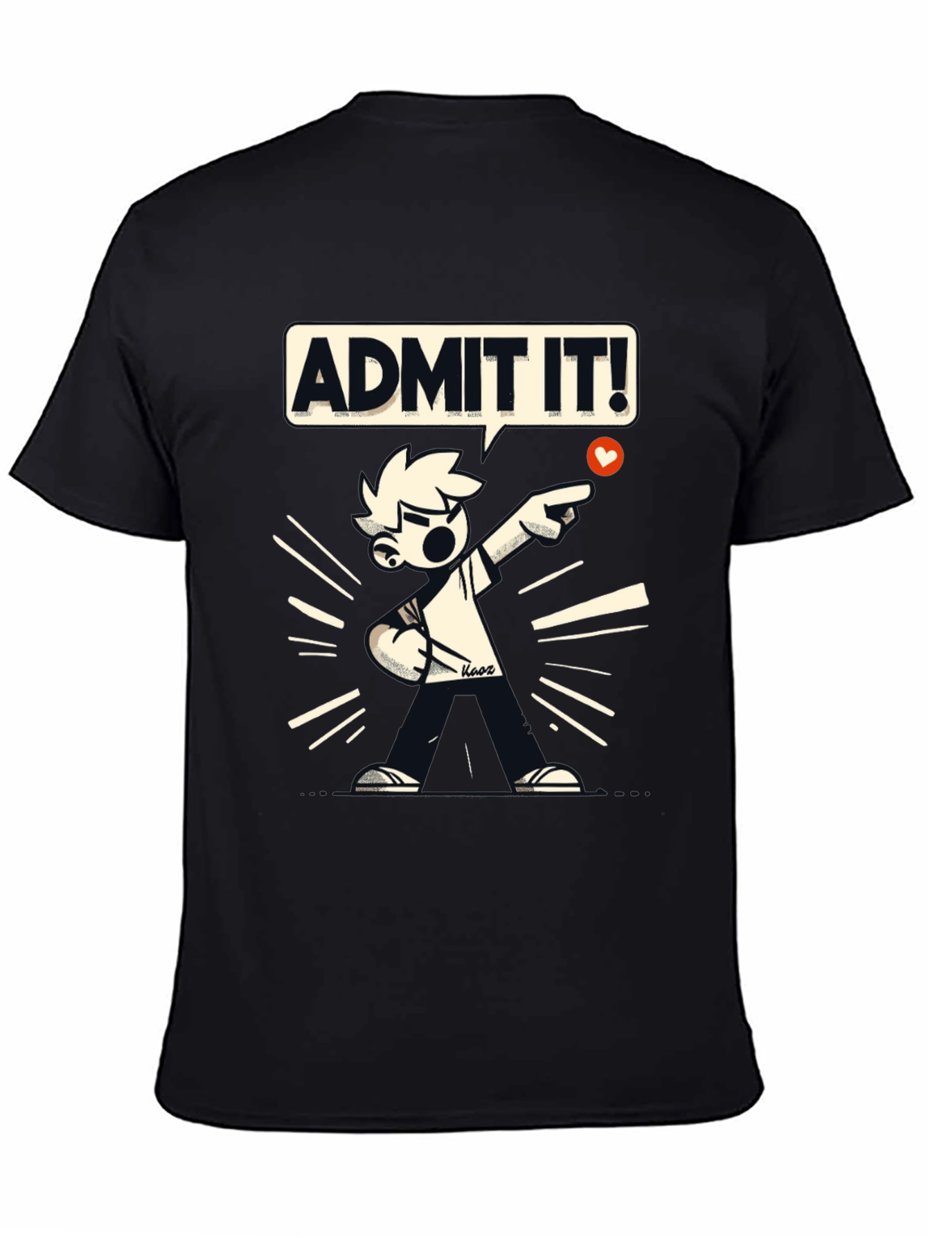 Admit It! Graphic Tee - Black Cotton T-Shirt