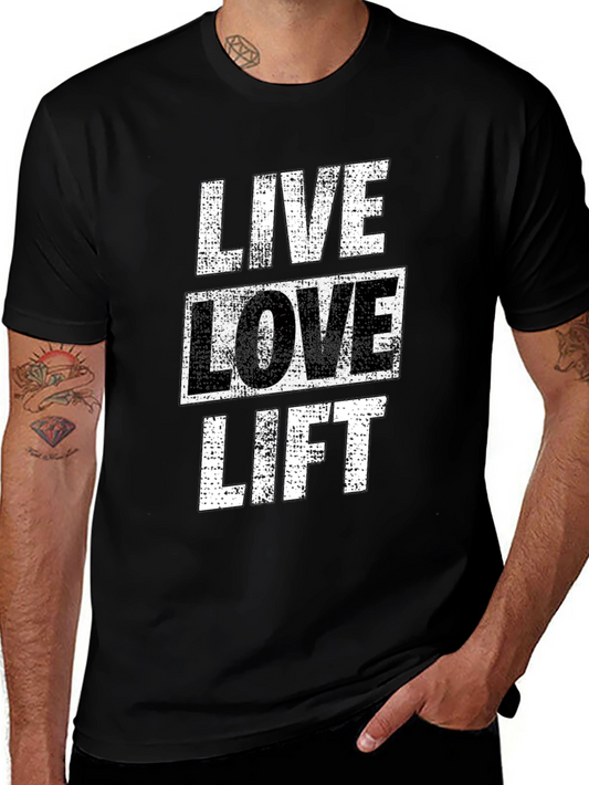 Live Love Lift Graphic Tee - Black Gym Shirt