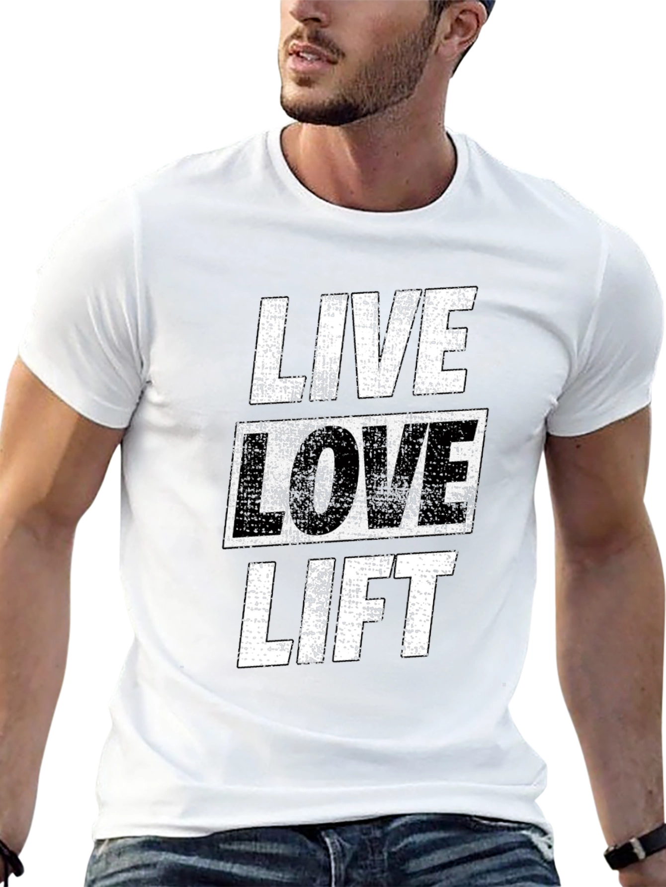 Live Love Lift Graphic Tee - Black Gym Shirt