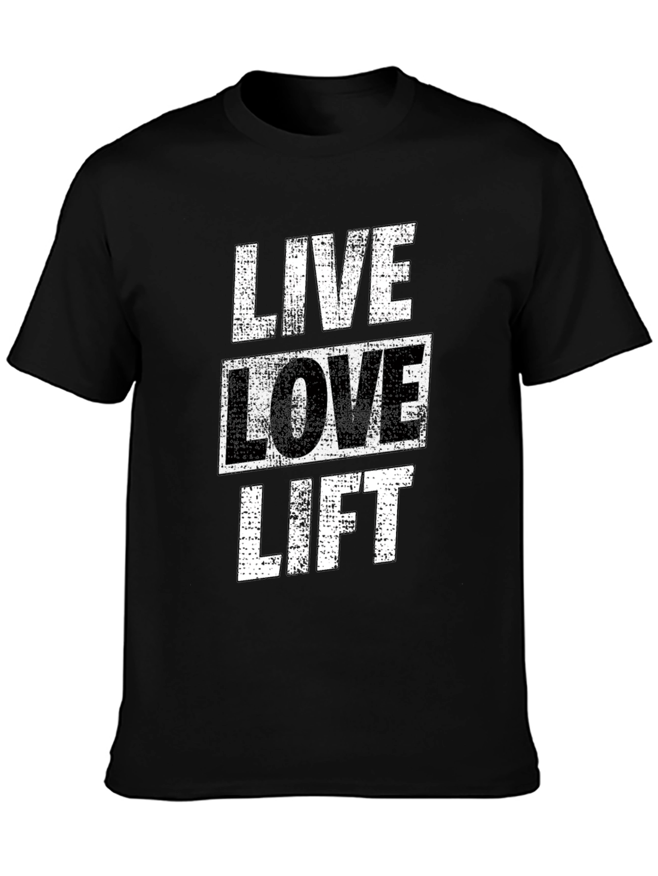 Live Love Lift Graphic Tee - Black Gym Shirt