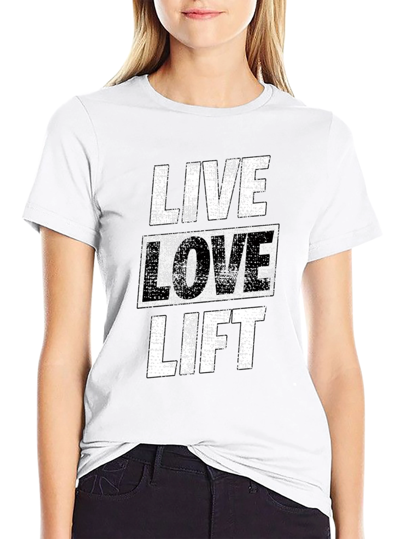 Live Love Lift Graphic Tee - Black Gym Shirt