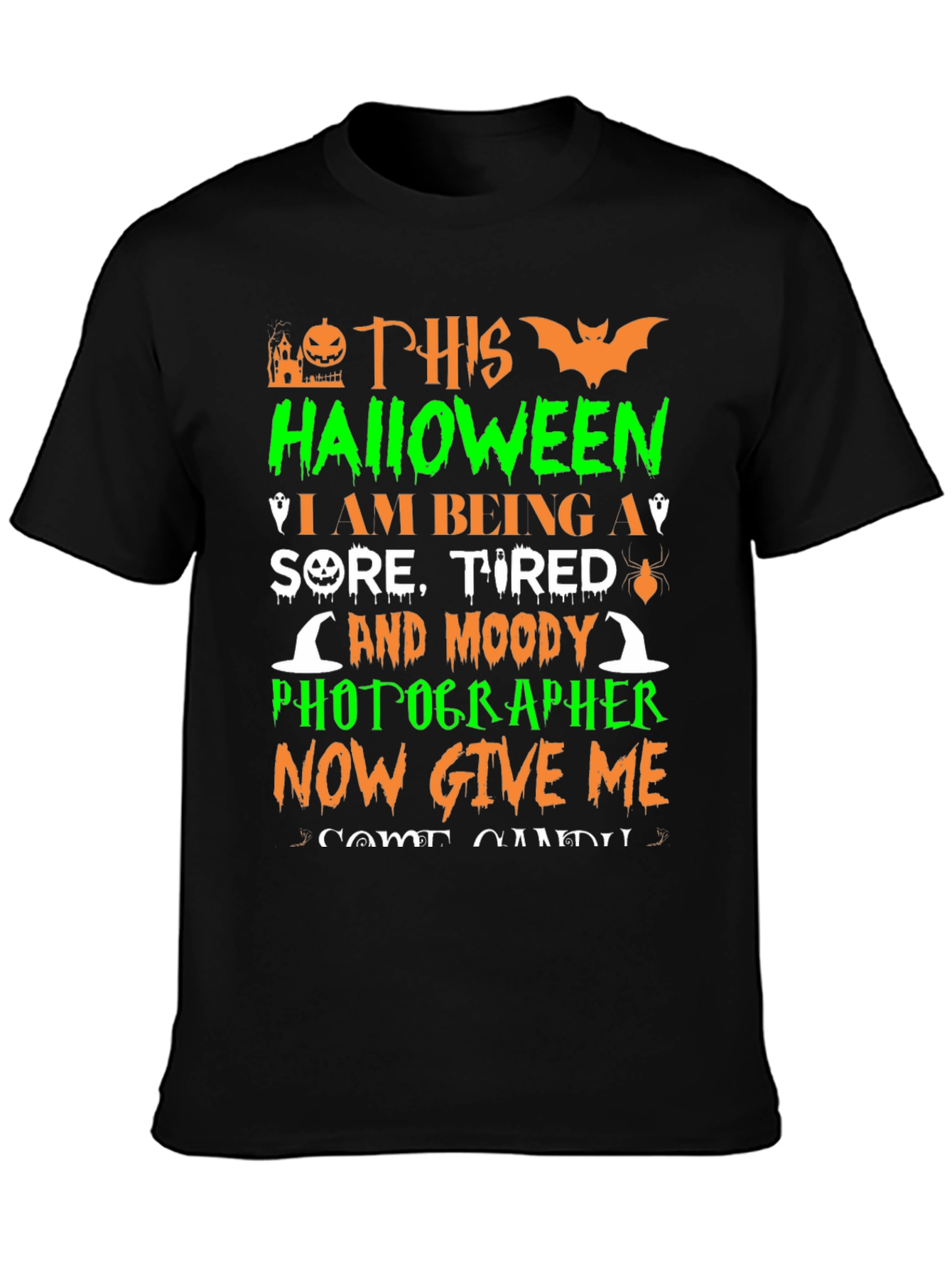 Funny Halloween Photographer Graphic T-Shirt