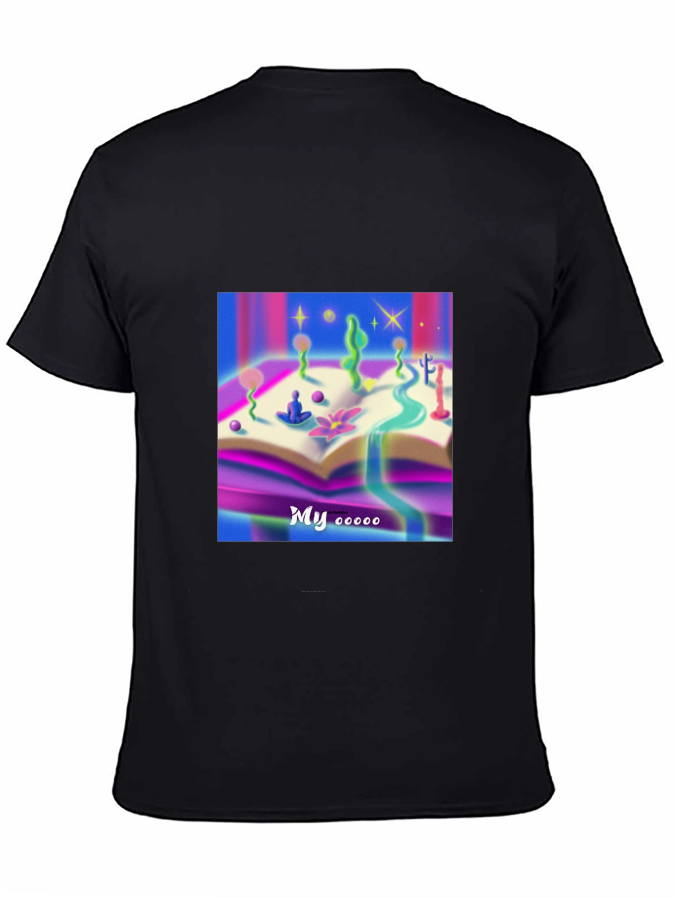 Mystical Bookscape Graphic Tee - Black
