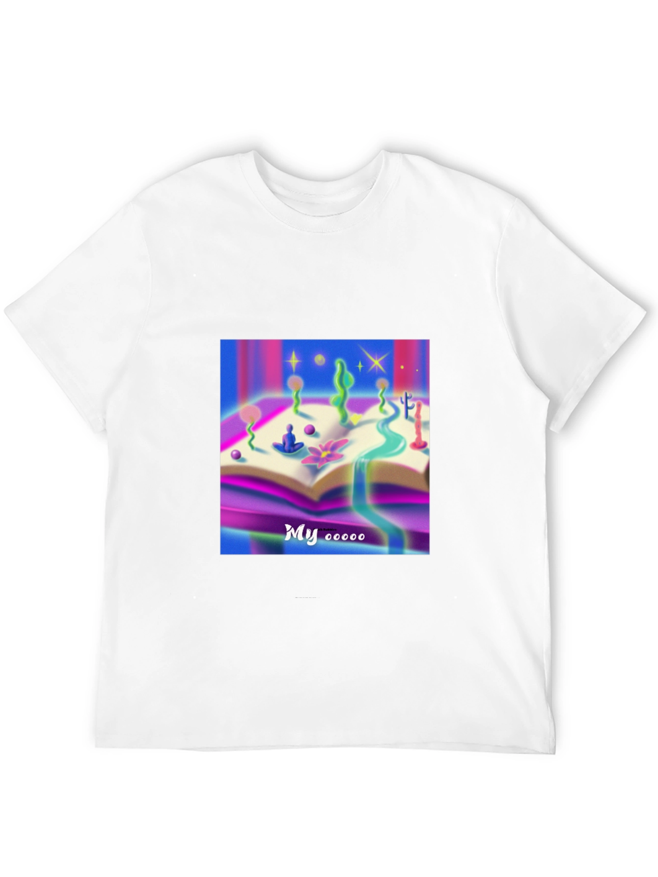 Mystical Bookscape Graphic Tee - Black